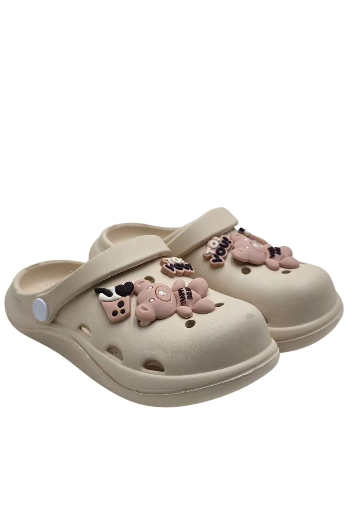 Figürlü Bej Çocuk Patik Terlik