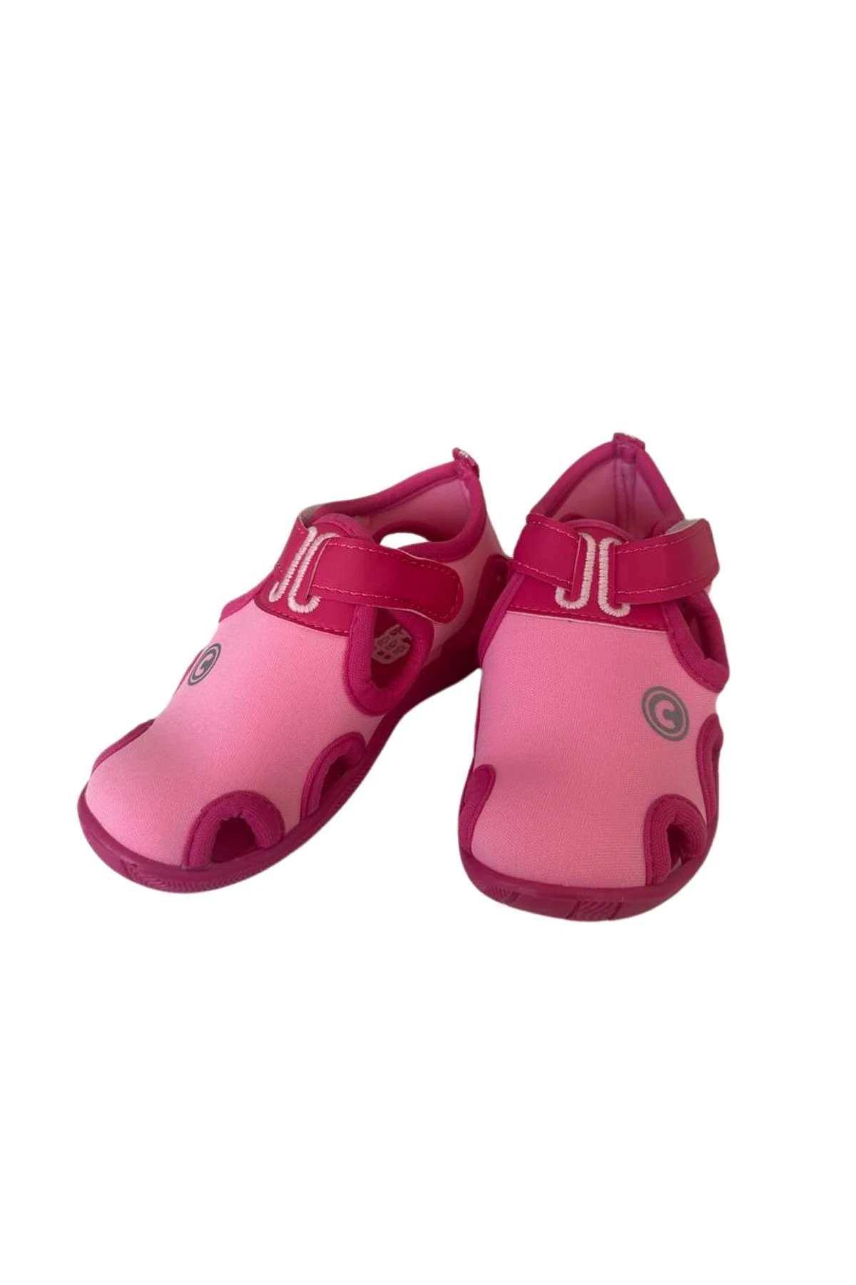 Pembe Cırt Cırtlı Kız Çocuk Bebek Sandalet