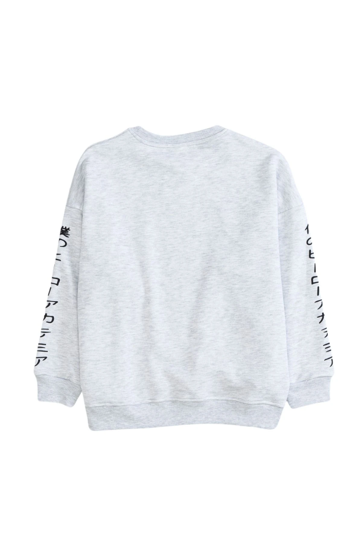 Bisiklet Yaka Önü Baskılı Sweatshirt