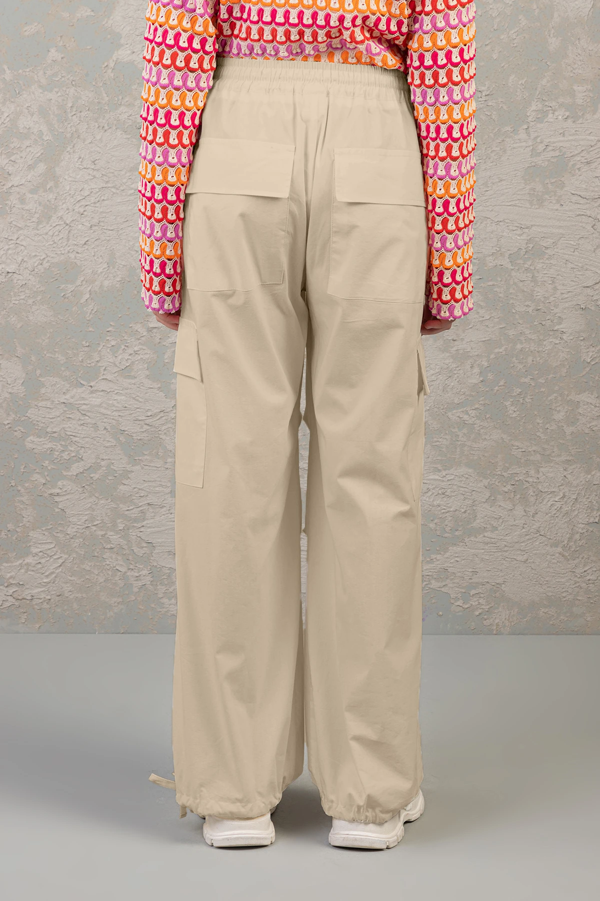 Paraşüt Kargo Cepli Alttan Büzülebilir Pantolon