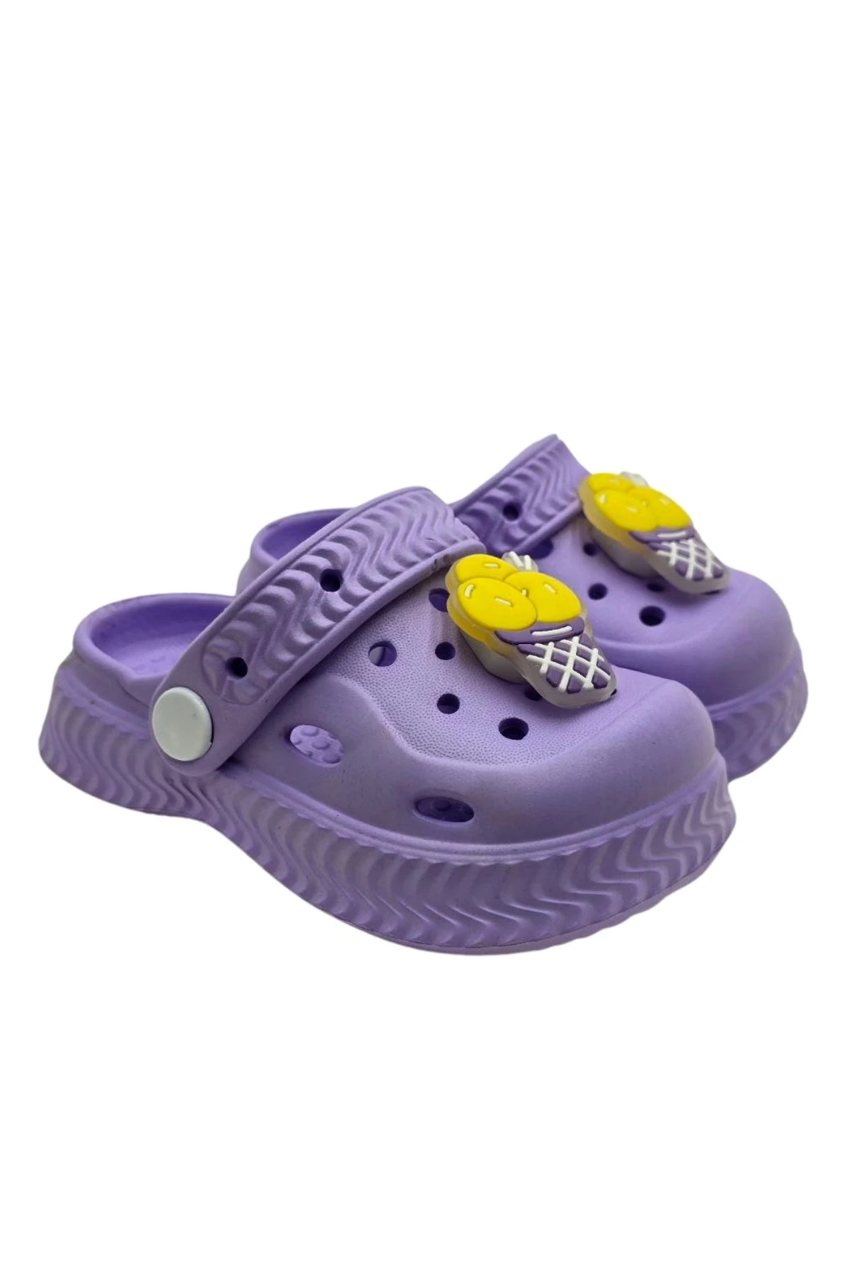 Dondurma Figürlü Lila Çocuk Patik Terlik