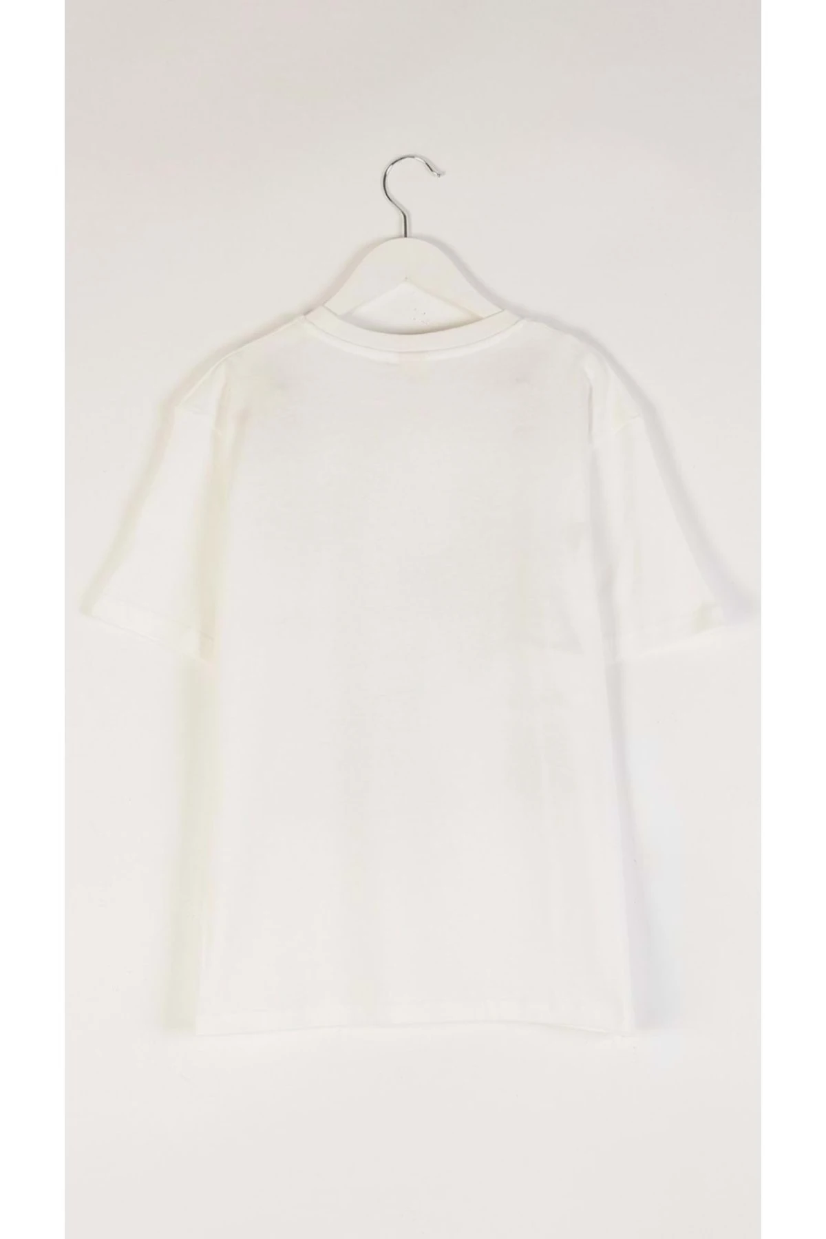 Yıldız Baskılı Taş İşlemeli Kız Çocuk T-Shirt