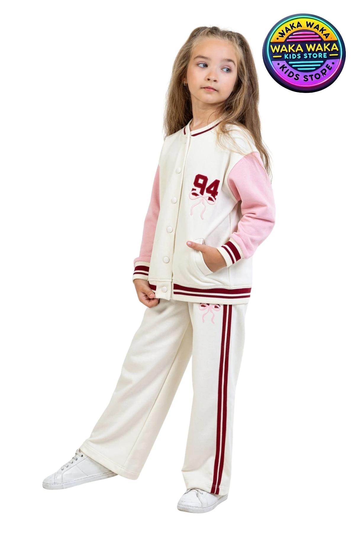 Kız Çocuk Strong Girls Club Nakış Detaylı Kolej Ceket