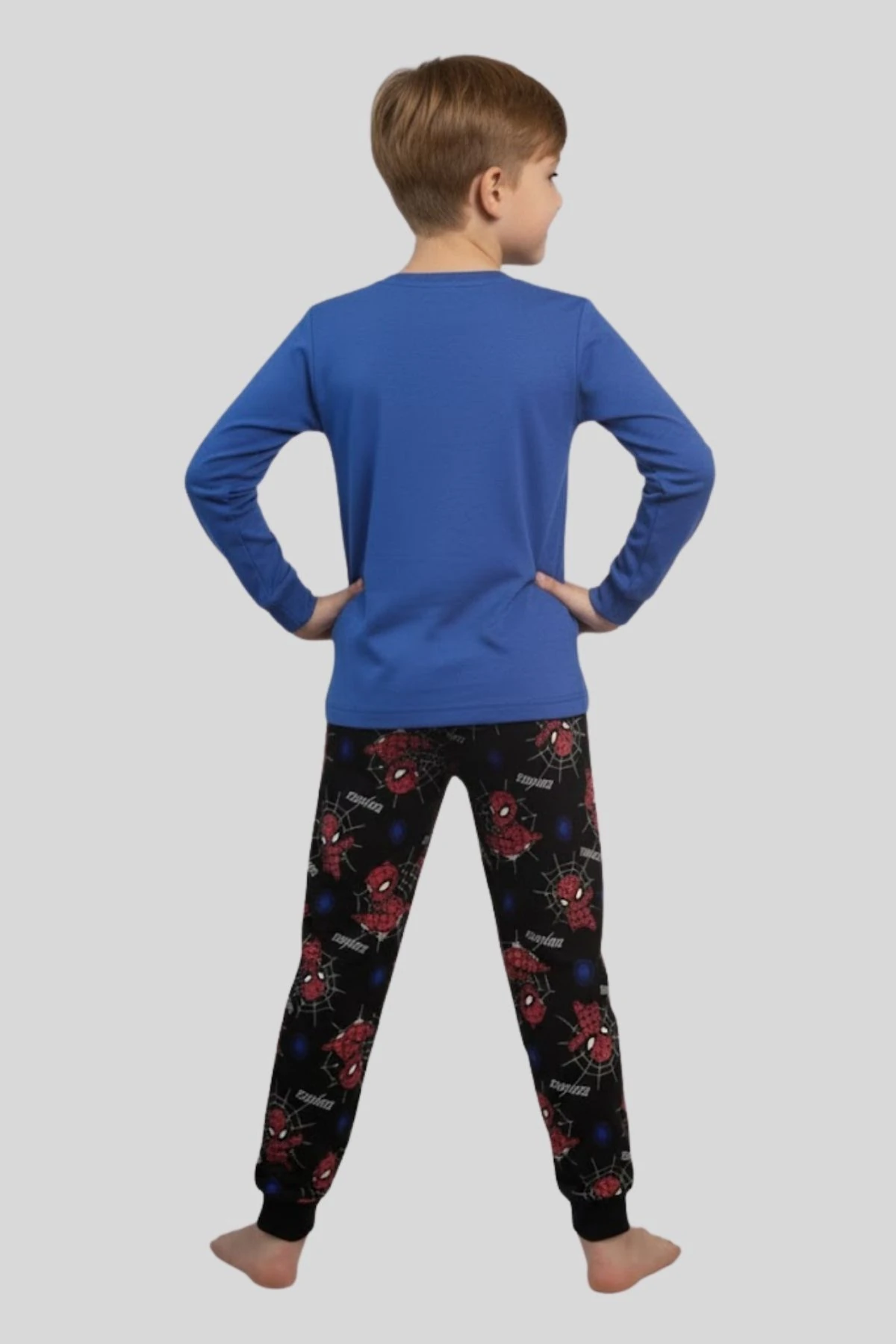 Spider-Man (Örümcek Adam) Lisanslı Erkek Çocuk Uzun Kollu Pijama Takımı