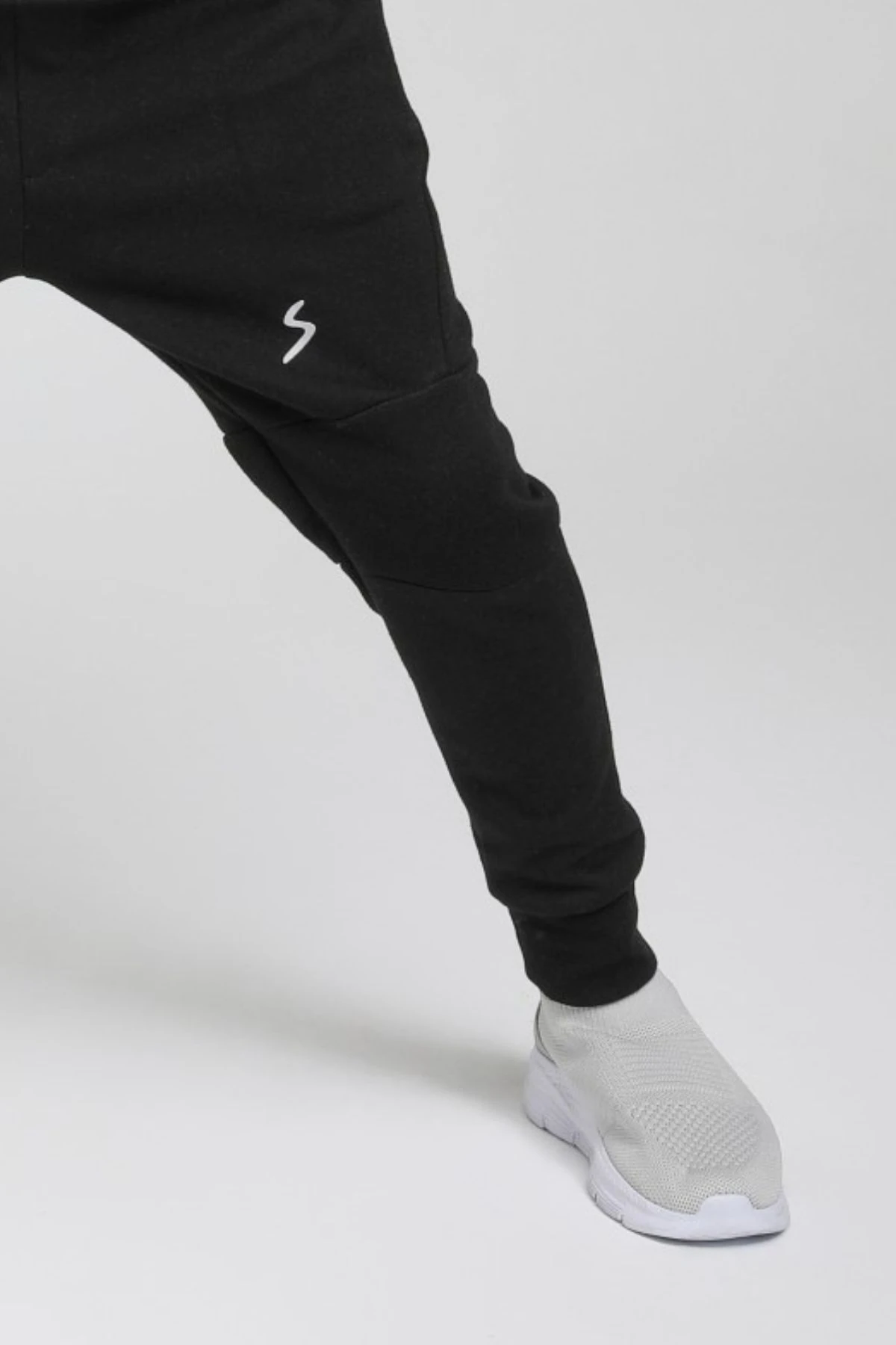 Biye Baskı Detaylı Lastikli Paça Erkek Eşofman Altı