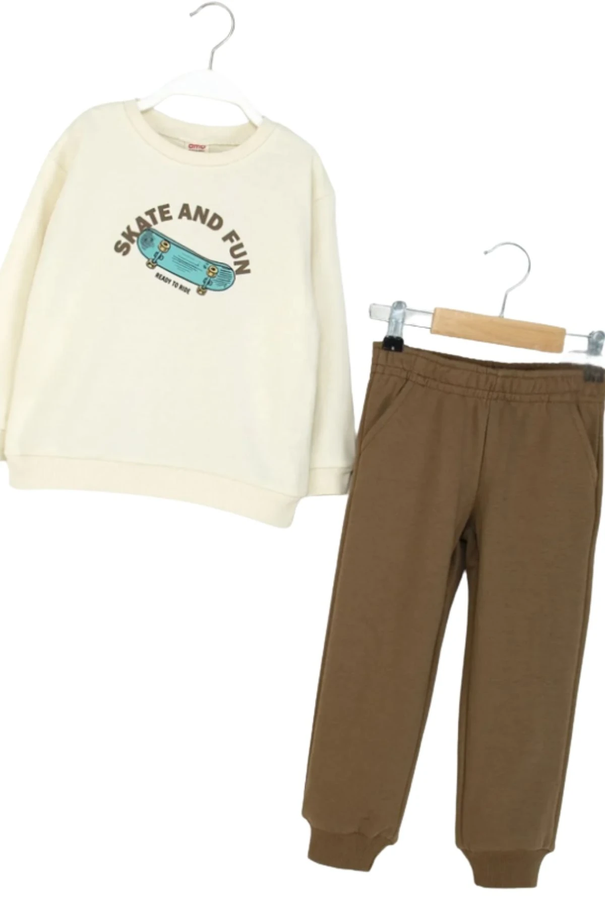 Erkek Çocuk Baskılı Sweatshirt ve Eşofman Altı Takım