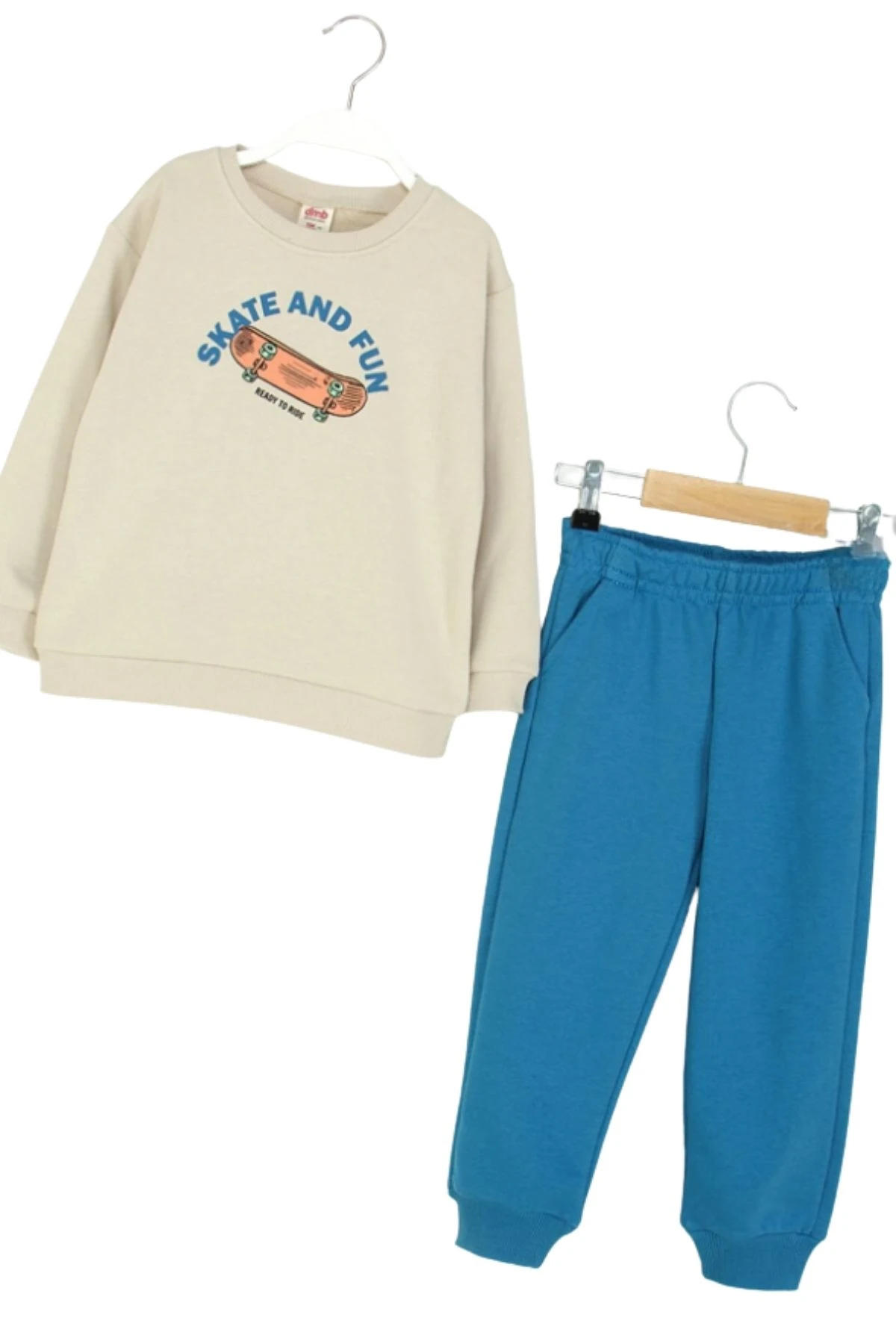 Erkek Çocuk Baskılı Sweatshirt ve Eşofman Altı Takım