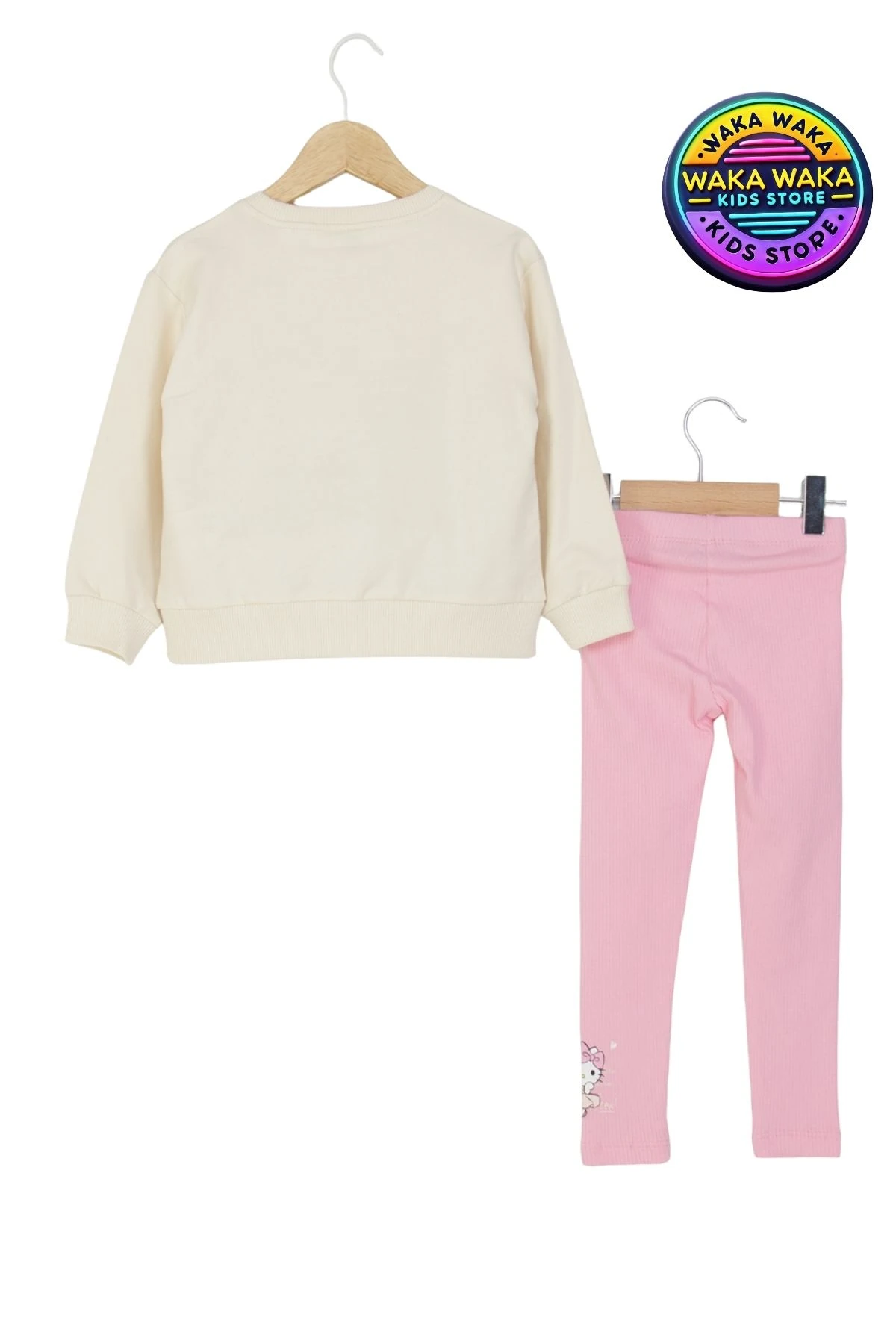 Hello Kitty Baskılı Kız Çocuk Sweatshirt ve Tayt Takımı