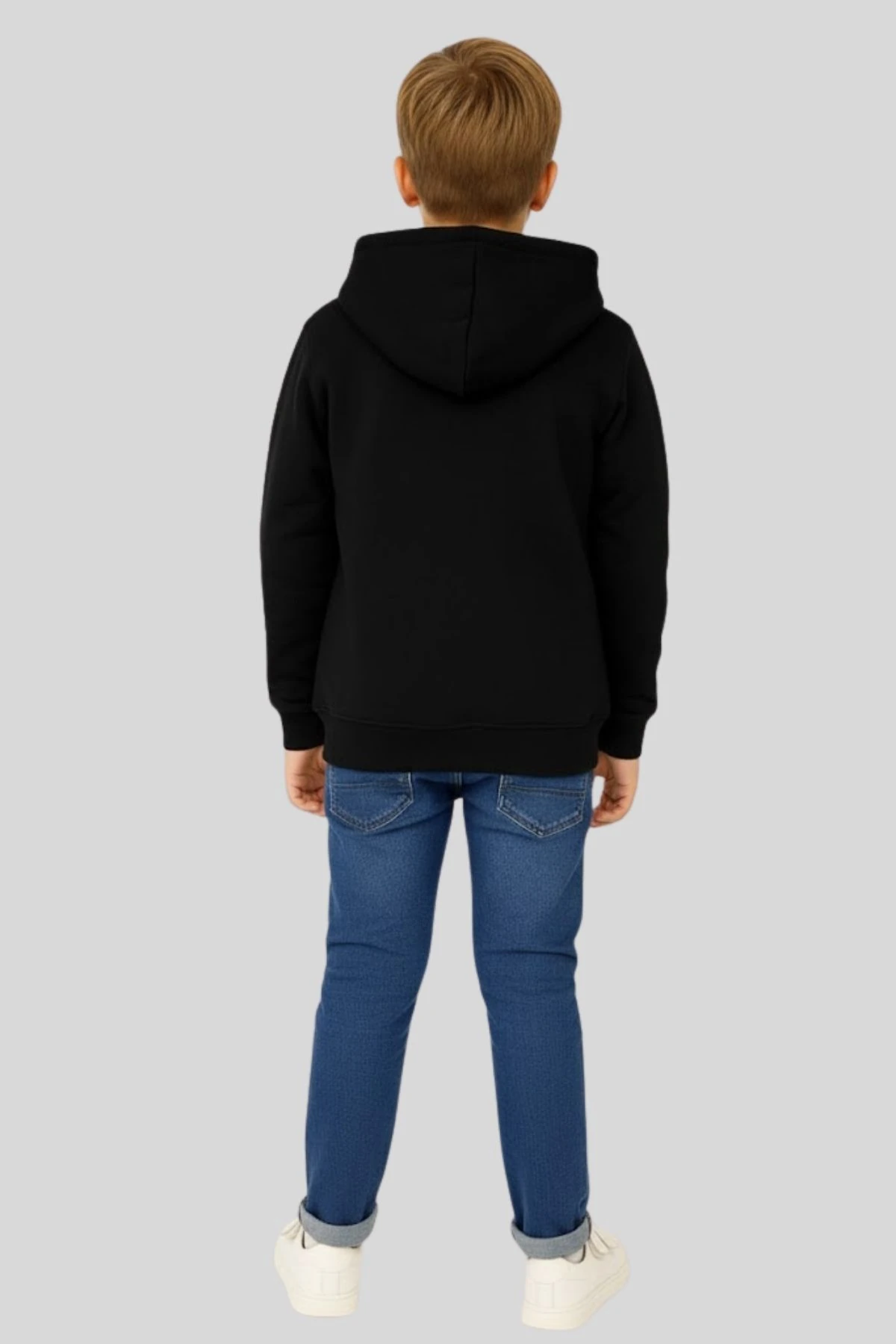 İçi Kürklü Kapüşonlu Fermuarlı Erkek Çocuk Sweatshirt