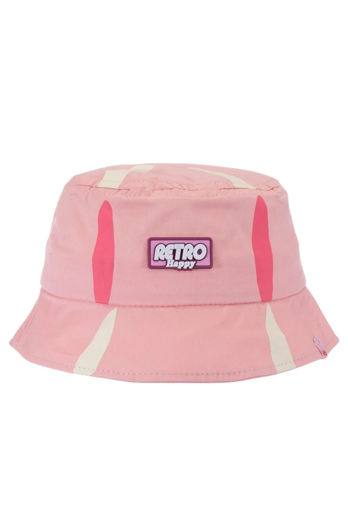 Retro Happy&quot; Yazılı Kız Bebek Bucket Şapka