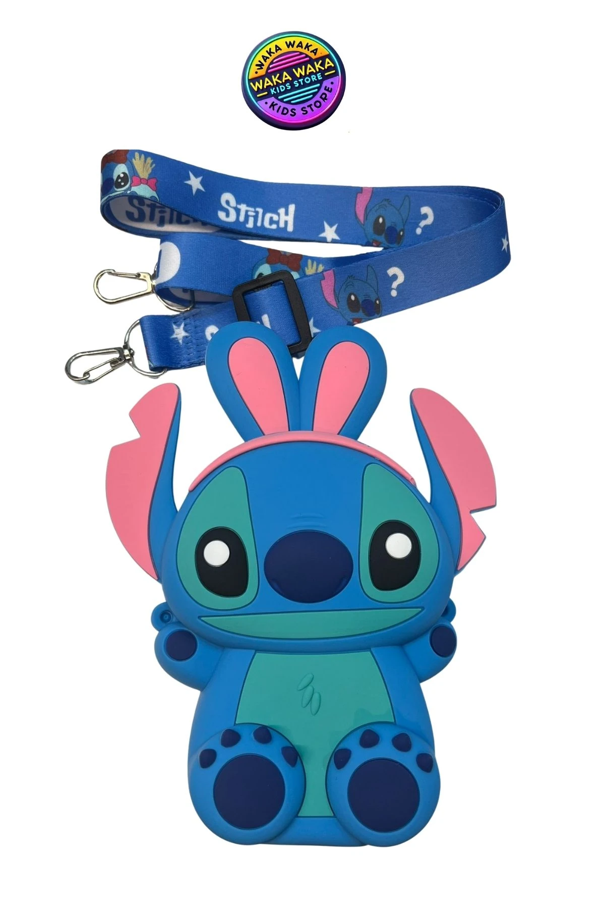 Sevimli Silikon Omuz Askılı Mini Çanta Pembe  Mavi