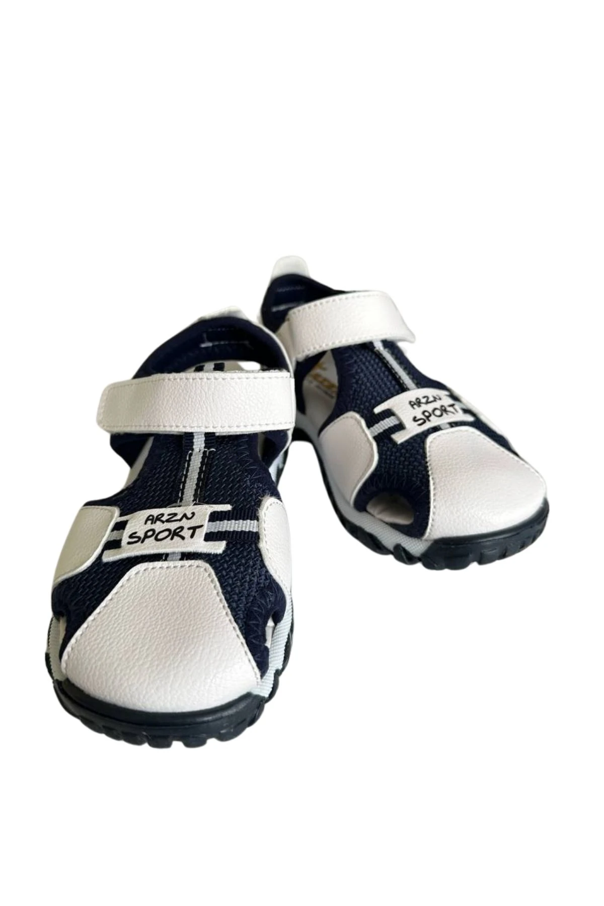 Lacivert Beyaz Erkek Bebek İlk Adım Sandalet