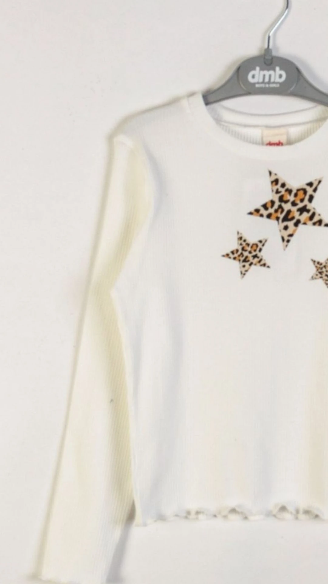 Önü Yıldız Baskılı Bisiklet Yaka Uzun Kollu Kız Çocuk Bady