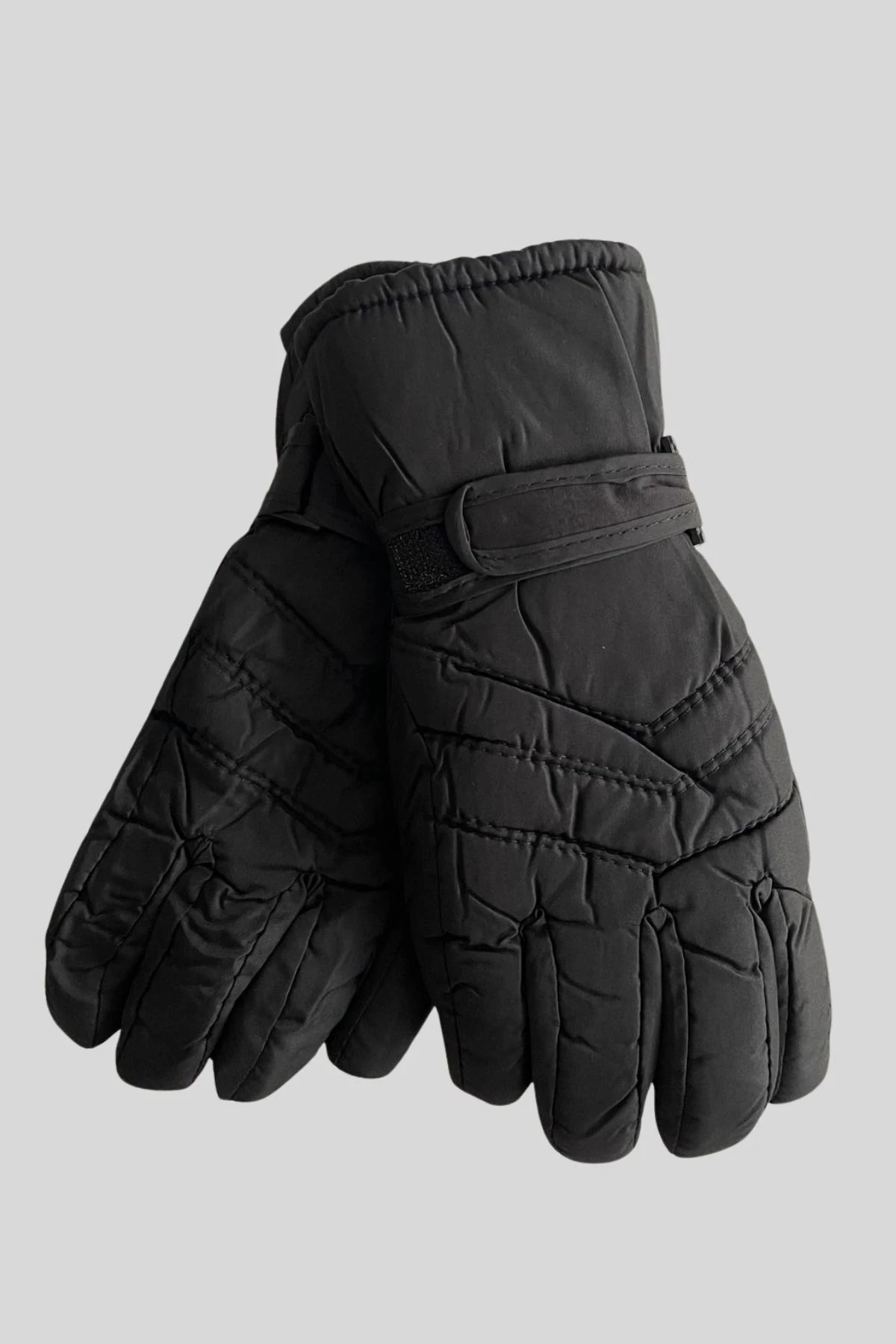 Unisex Su Geçirmez Kışlık Siyah Termal Eldiven