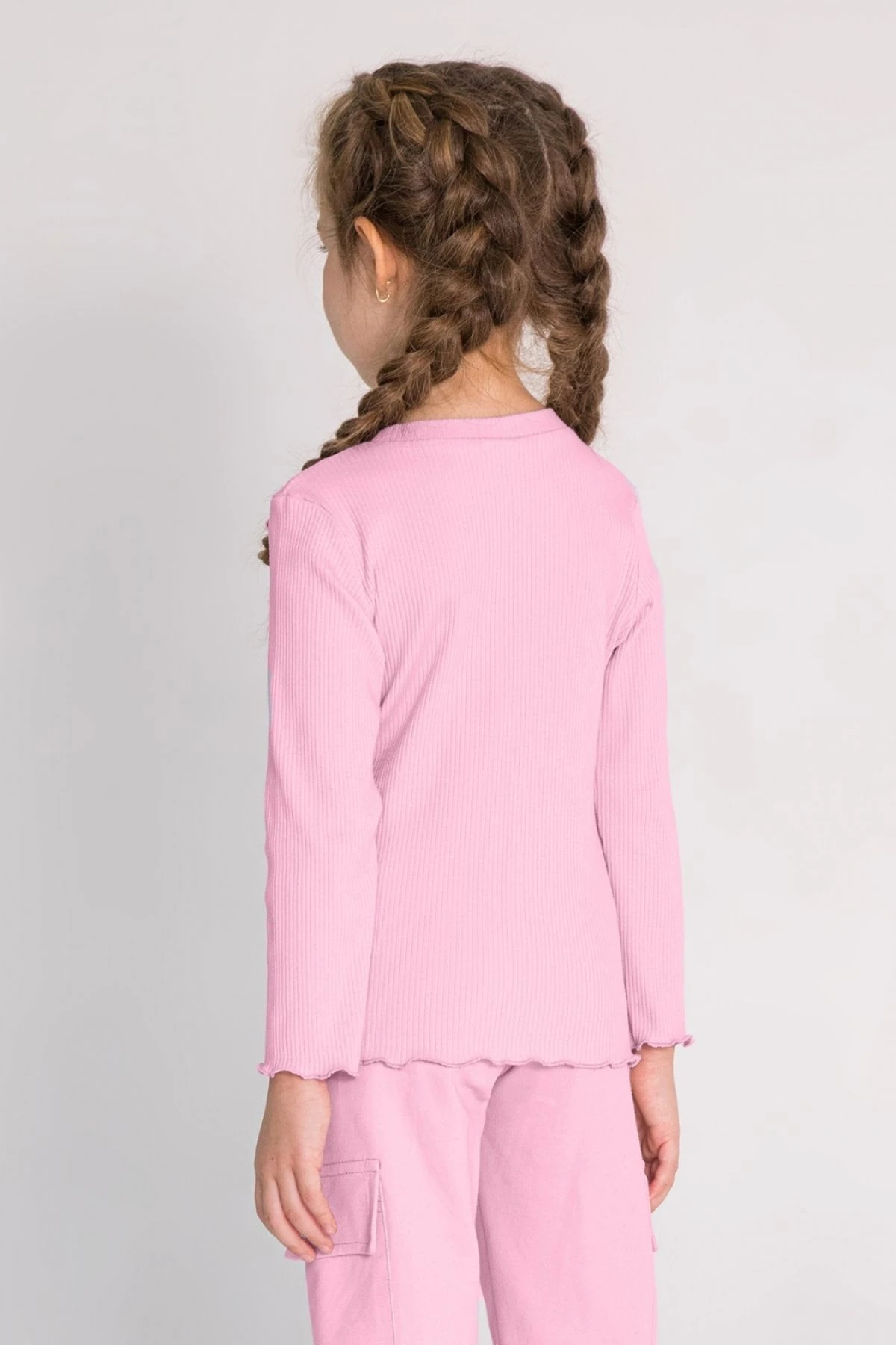 İnce Fitilli Önü Baskılı Kız Çocuk Bady