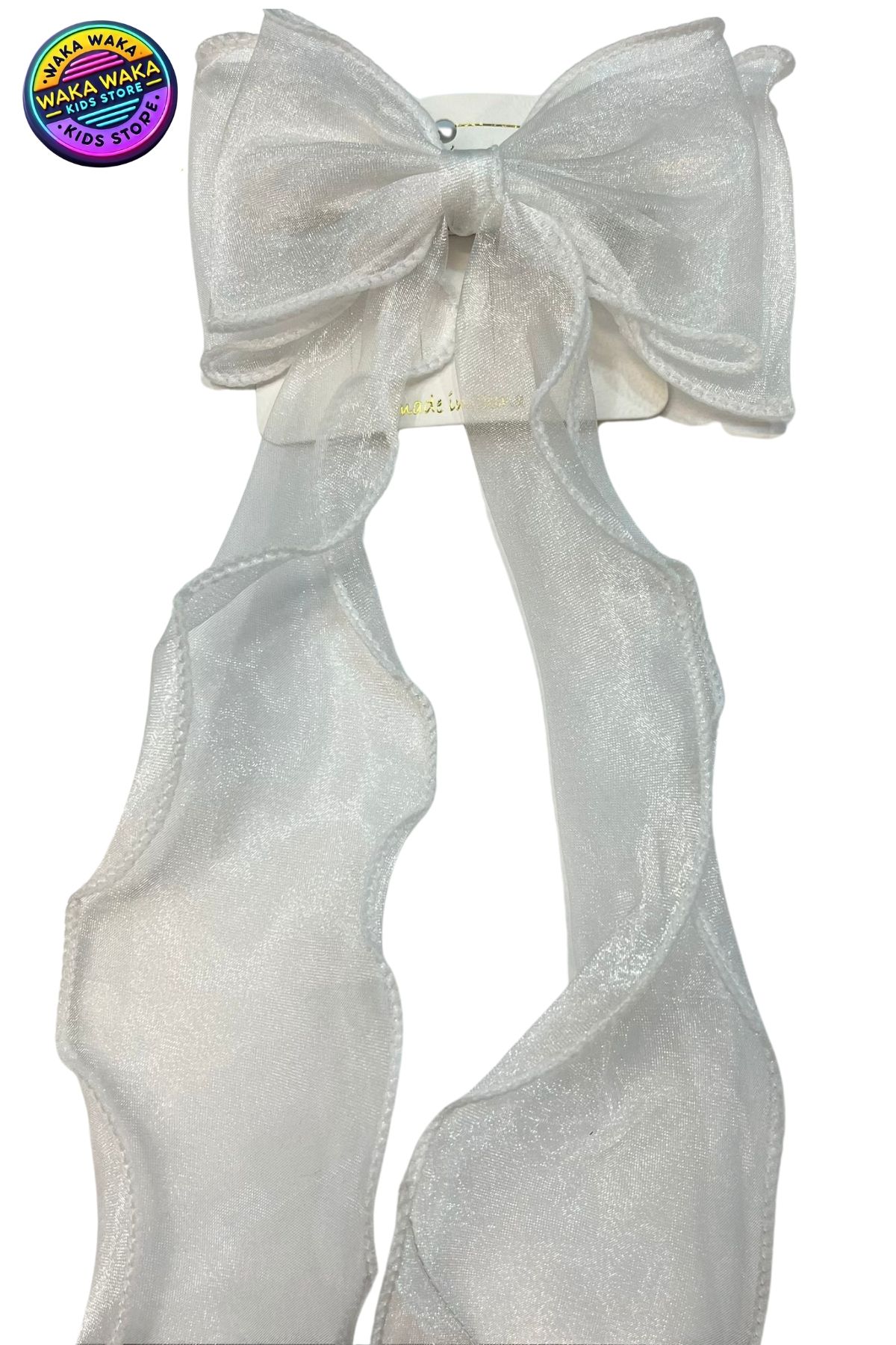 Kız Çocuk Organze Kurdele Fiyonk Toka – Büyük Saç Aksesuarı | Okul & Günlük Kullanım