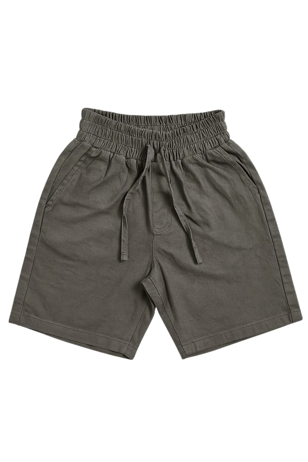 Beyaz Kontrast Detaylı Siyah Erkek Çocuk Şort