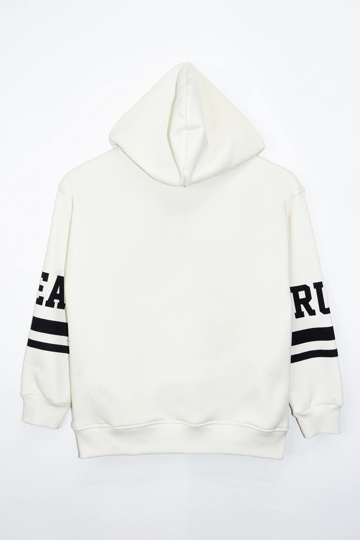 Önü Kolları Baskılı Kanguru Cepli Kapüşonlu Erkek Çocuk Sweat