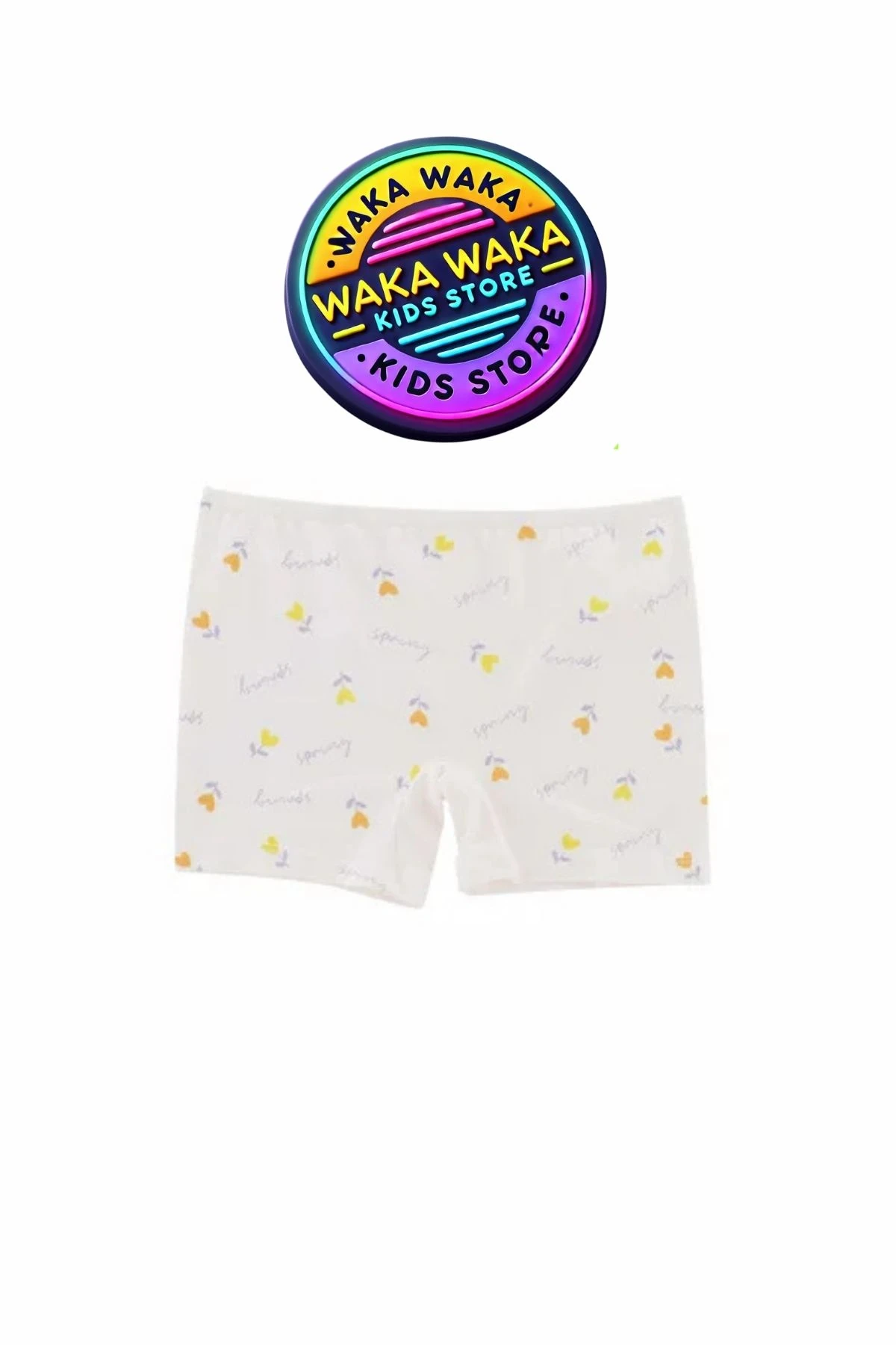 Kız Çocuk Pamuklu Boxer 6’lı Set – Çiçek, Kalp ve Renkli Desenli