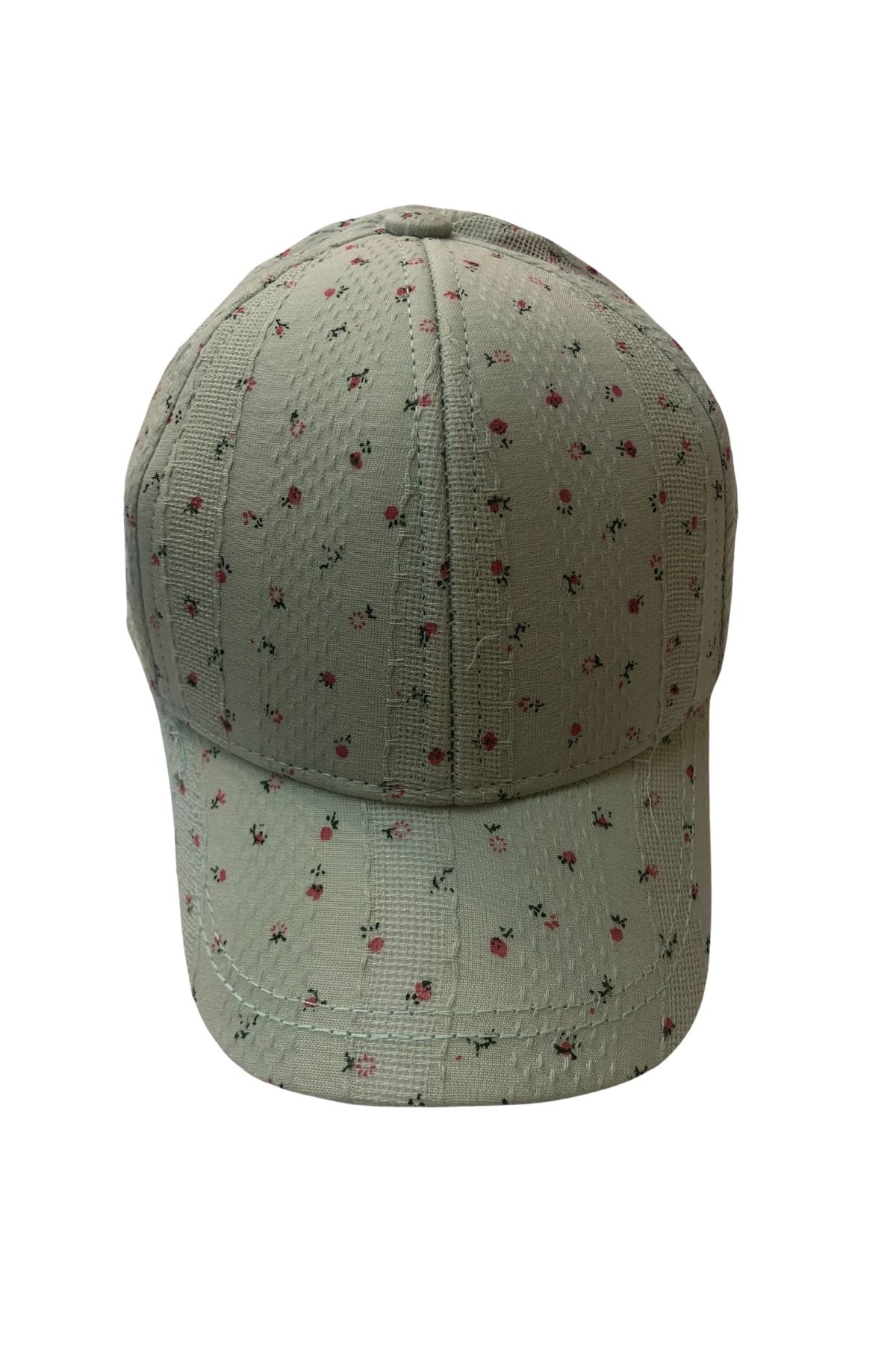 Minik Çiçek Desenli Kız Bebek Şapka