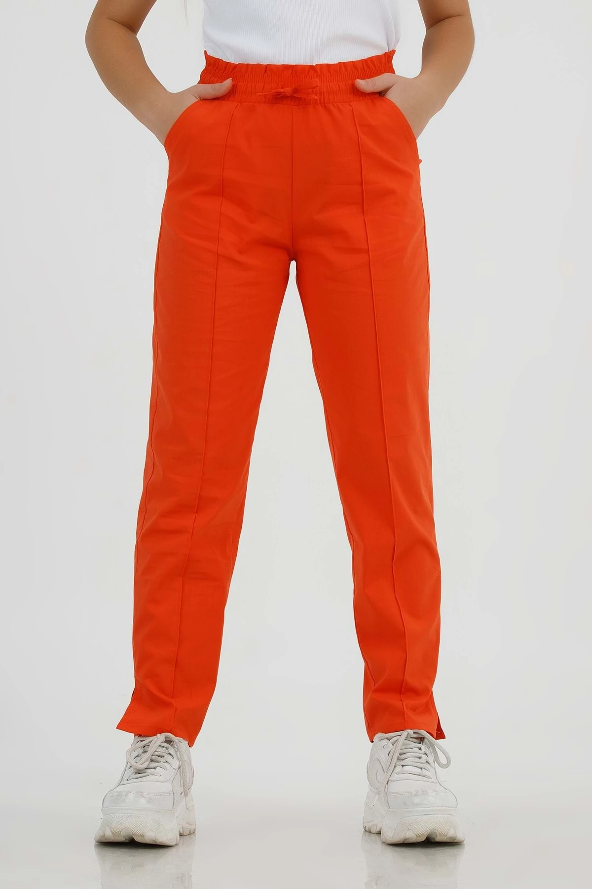 Bağcıklı Bol Paça Kız Çocuk Pantolon