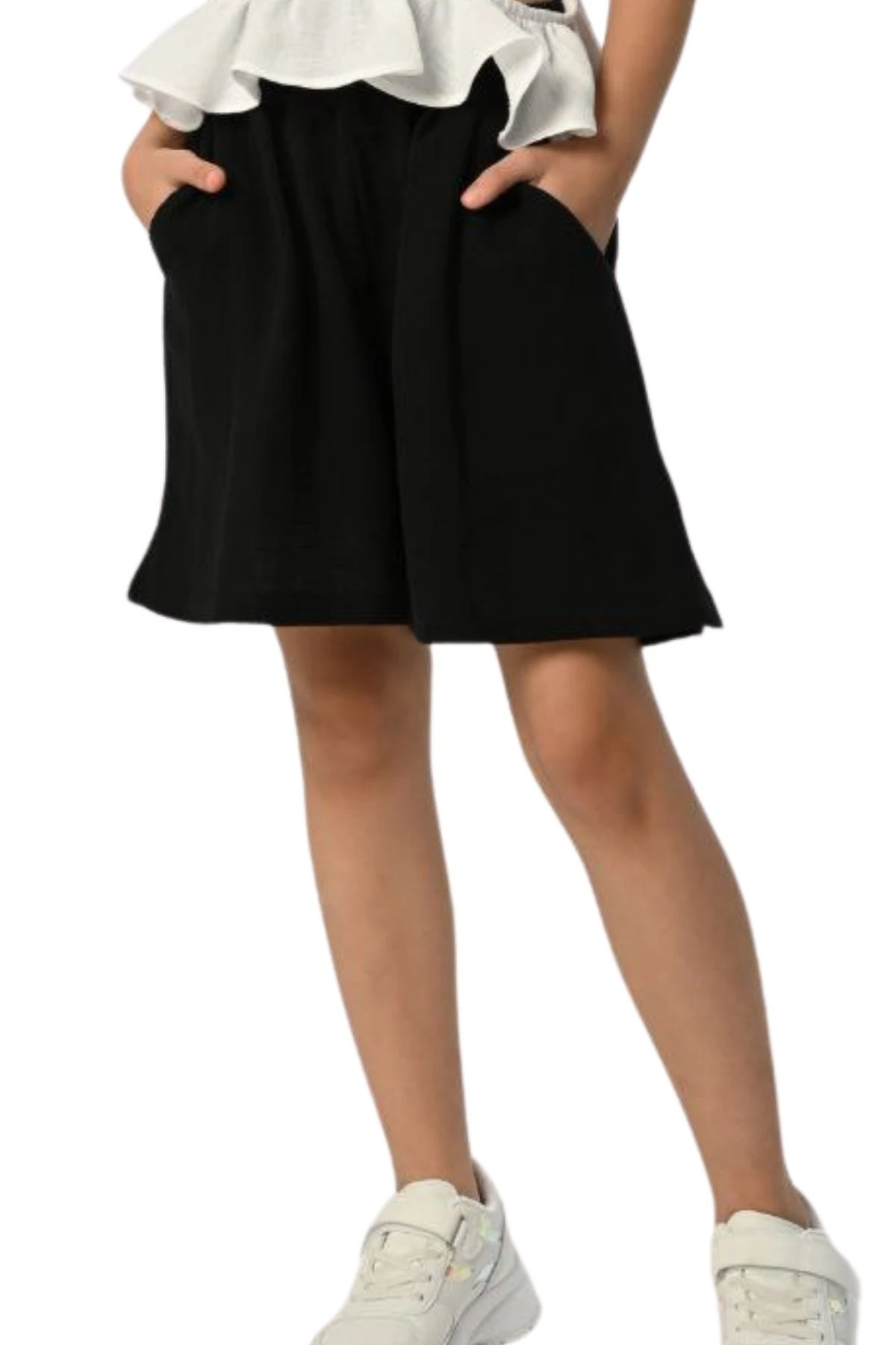 Siyah Kız Çocuk Şort