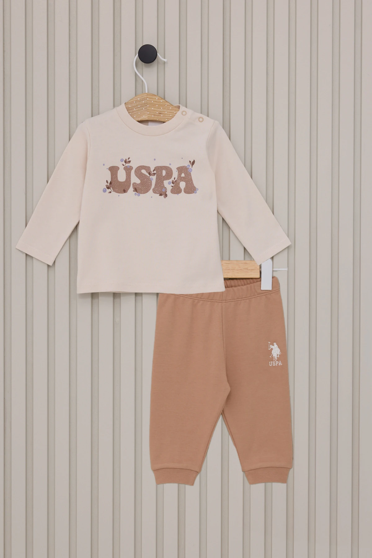 Çiçek Baskılı 3lü Kız Bebek Takım