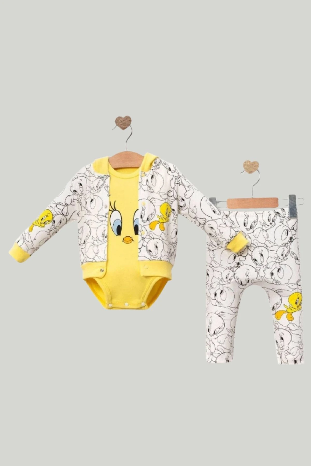 Tweety Minik Civciv Kız Bebek Üçlü Takım