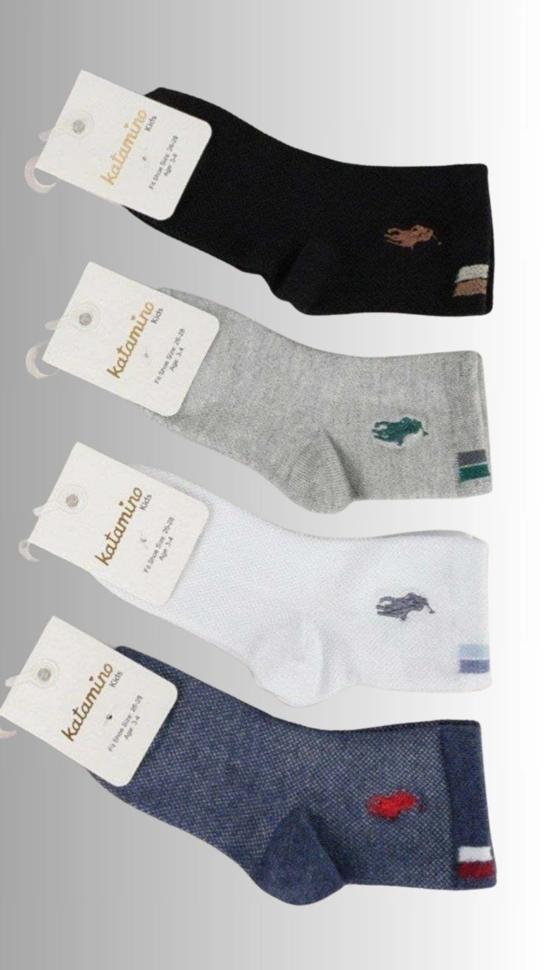 At Nakışlı Erkek Çocuk Çorap