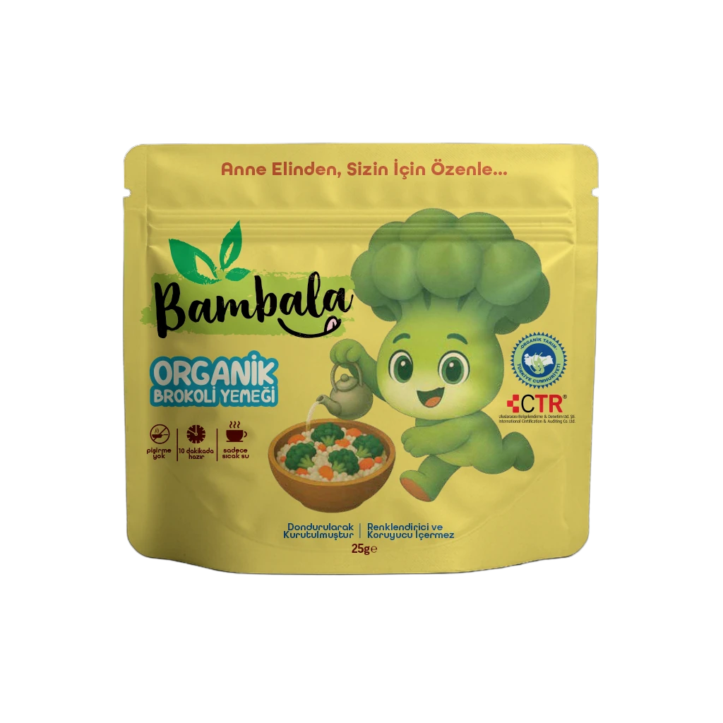 10 Dakika Organik Brokoli Yemeği 25g