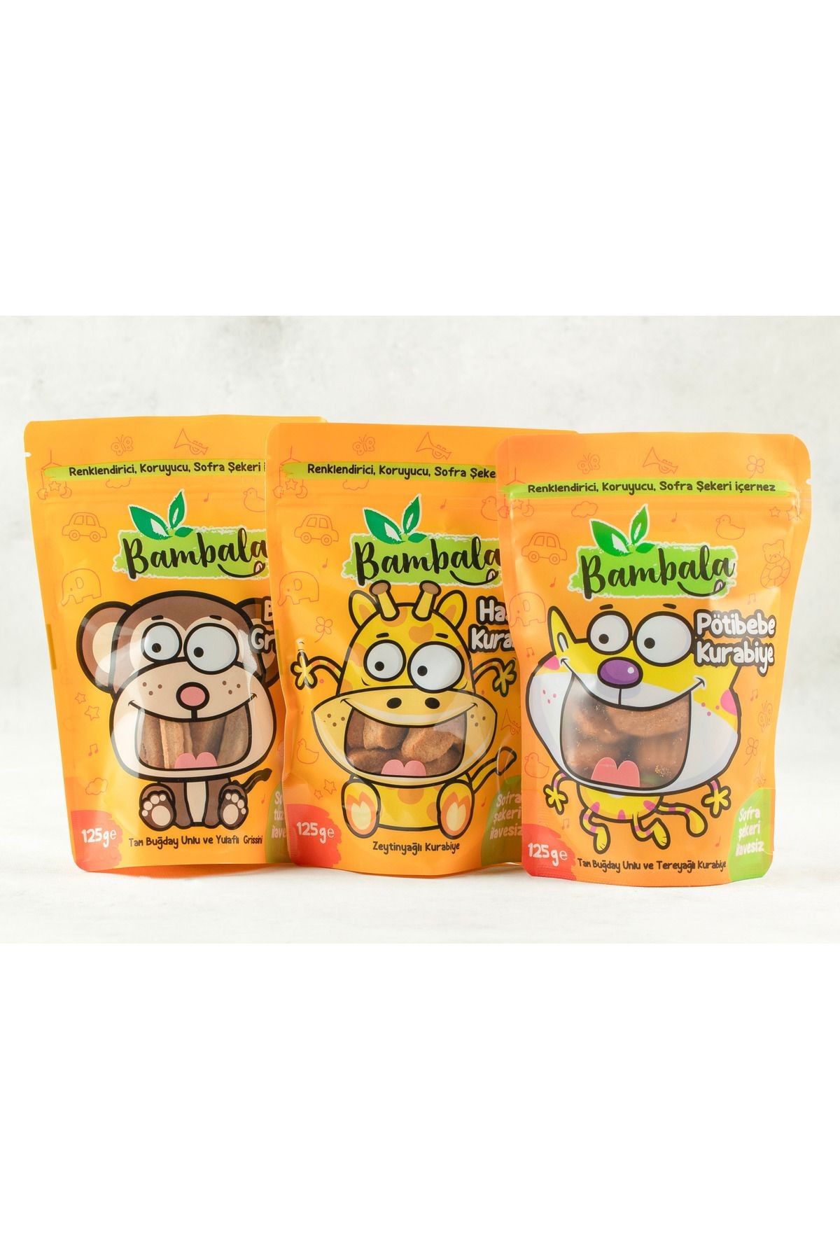Bisküvi Atıştırmalık Paketi (Bebegrissini, Hassaskurabiye Ve Pötibebe) 3x 125g