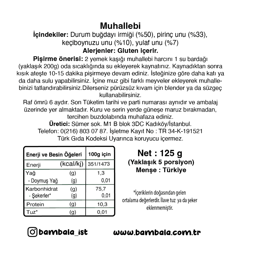 5'li Çorba Paketi (5x125g)Pancar, Ispanak,Balkabaklı S. Çorbası, Sebzeli Pankek ve Muhallebi -Katkısız
