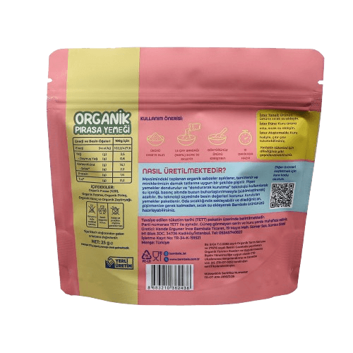 Bambala 10 Dakika Organik Pırasa Yemeği 25 g