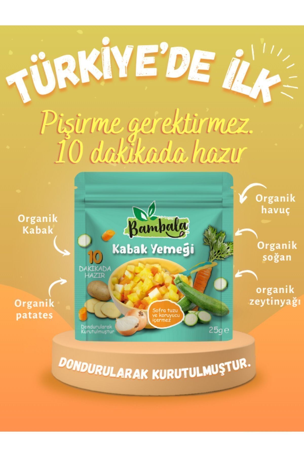 10 Dakika Organik Kabak Yemeği 25g