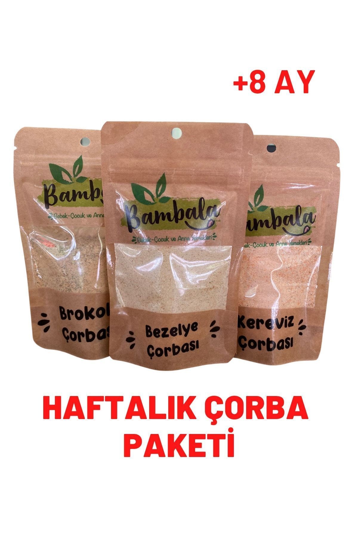 Haftalık 3'lü Çorba Paketi ( 3x50g)Brokoli, Kereviz ve Bezelye çorbası-Katkısız