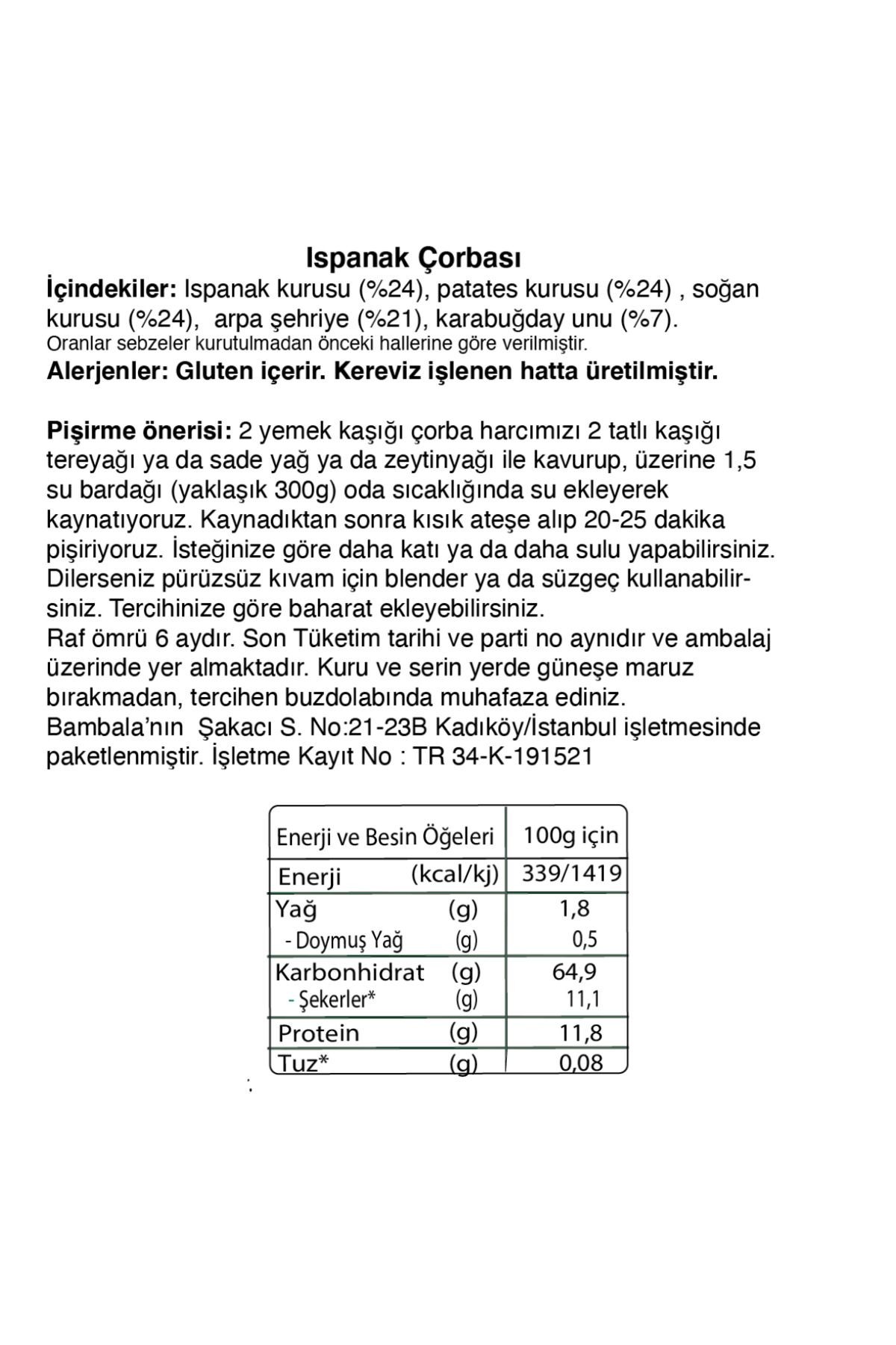 Ispanak Çorbası (125g)-Katkısız