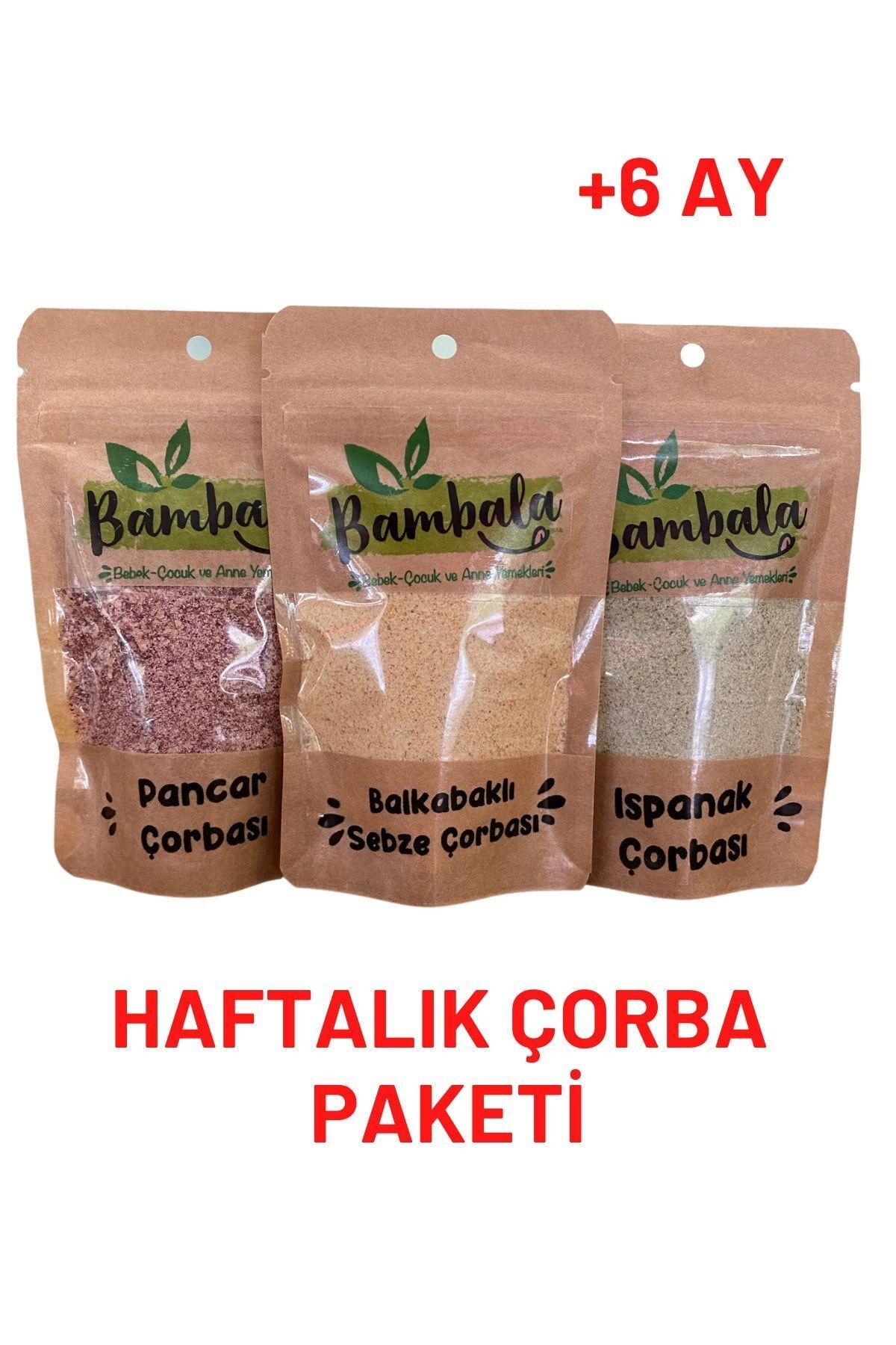 Haftalık 3'lü Çorba Paketi ( 3x50g) Pancar, Ispanak, Balkabaklı sebze Çorbası -Katkısız