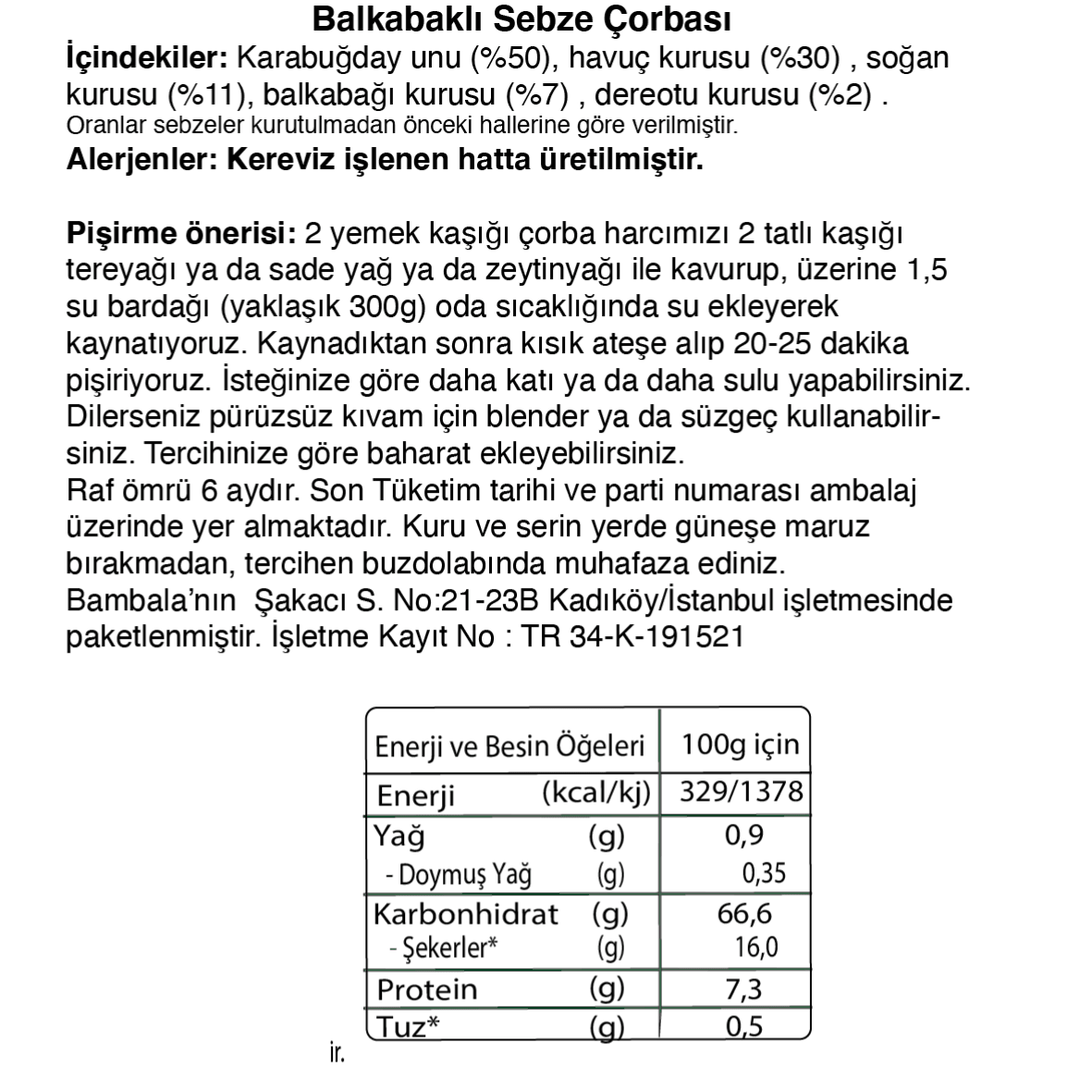 3'lü Bezelye, Kereviz, Balkabağı Çorba Harcı (3x 125g) - Katkısız