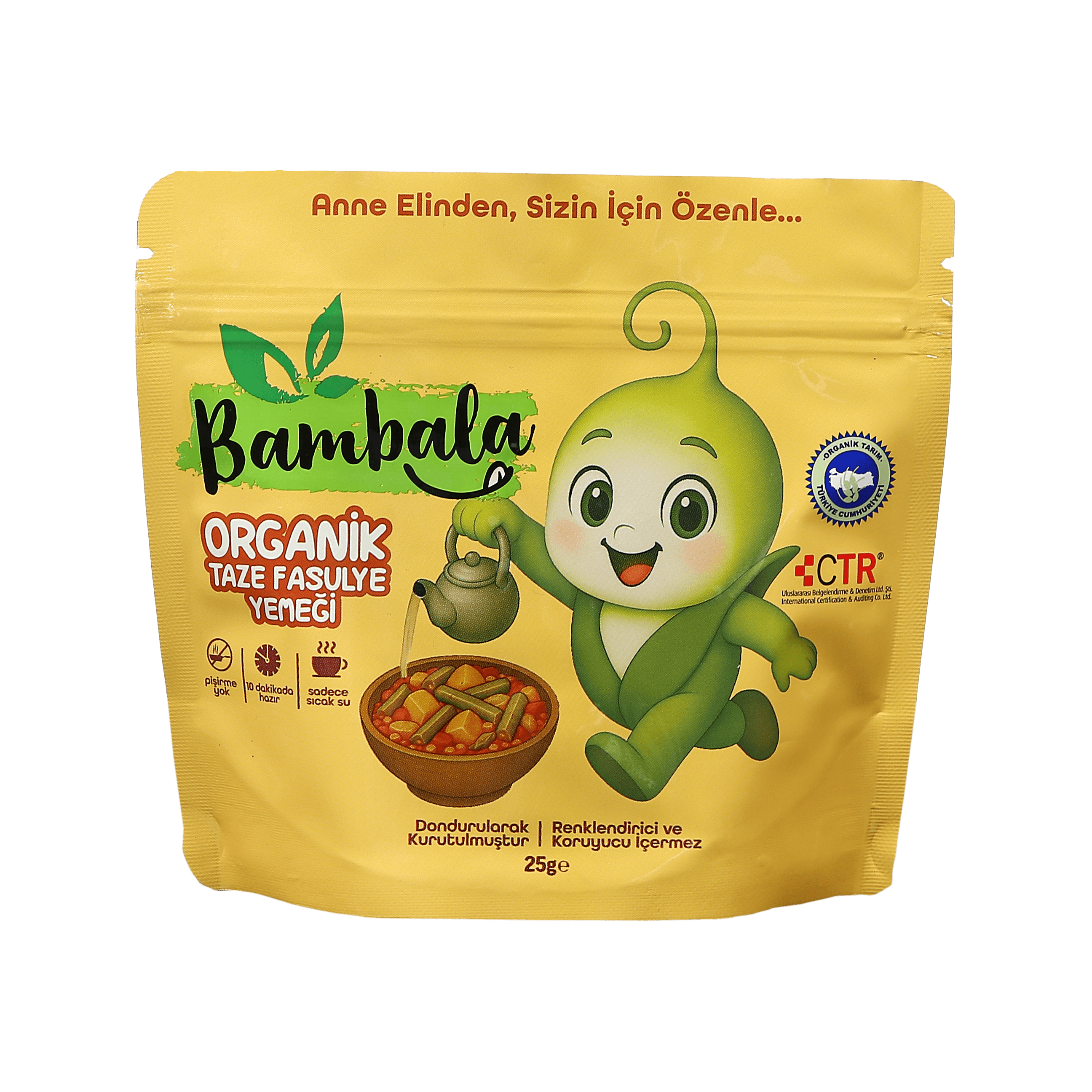 Bambala 10 Dakika Organik Taze Fasülye Yemeği 25g