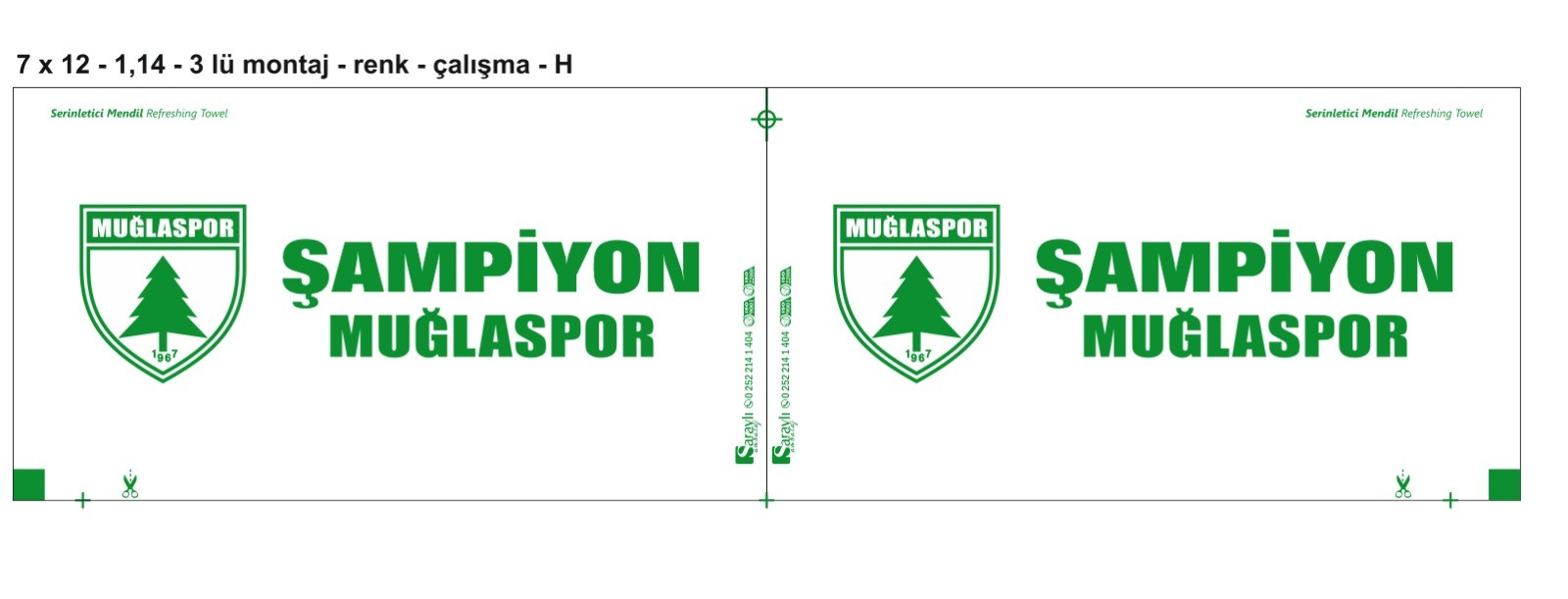 Muğlaspor Baskılı Islak Mendil 1000 Adet