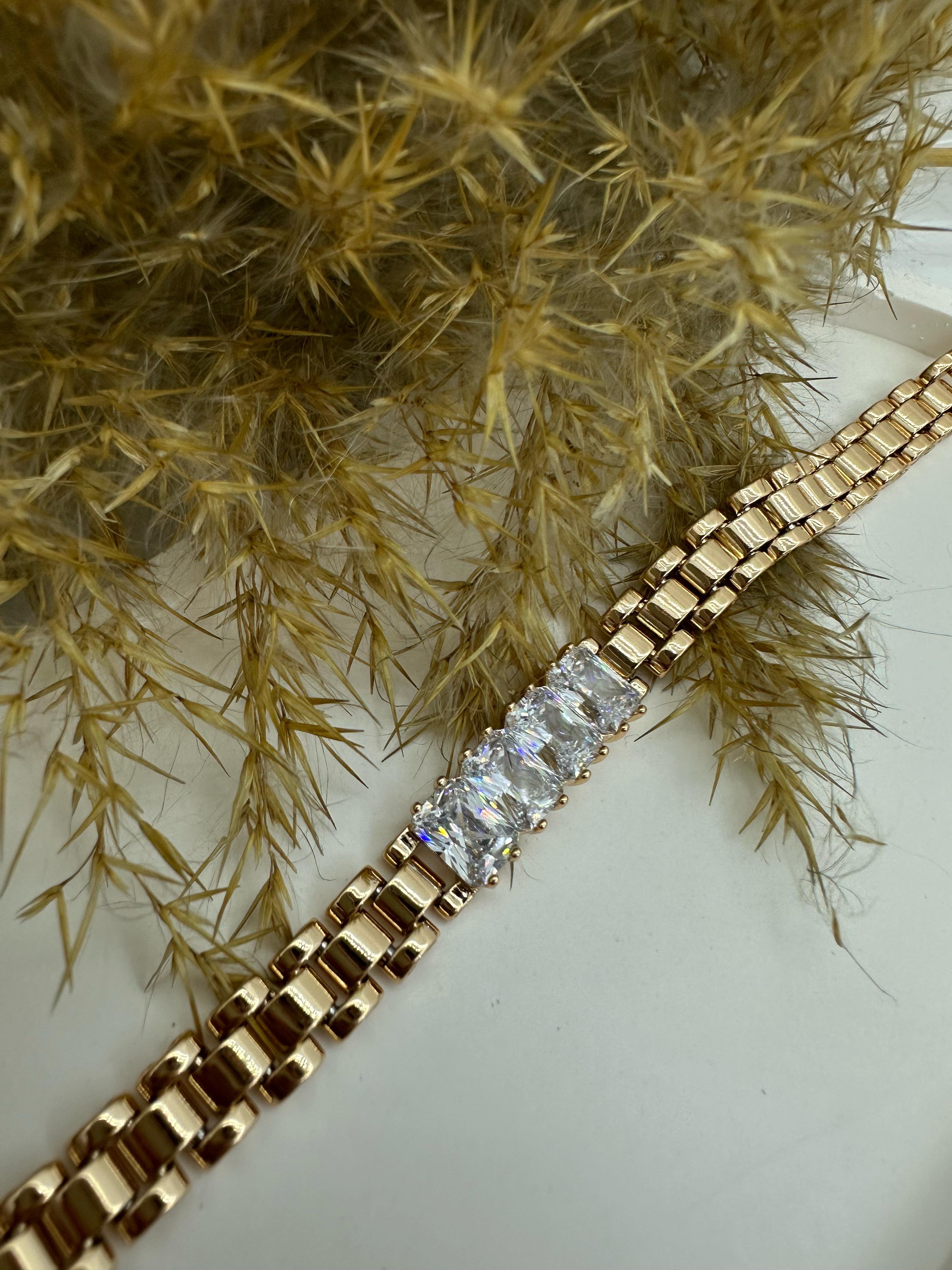  Xupıng Rose Gold Renk Zirkon Taşlı Thorne Bileklik