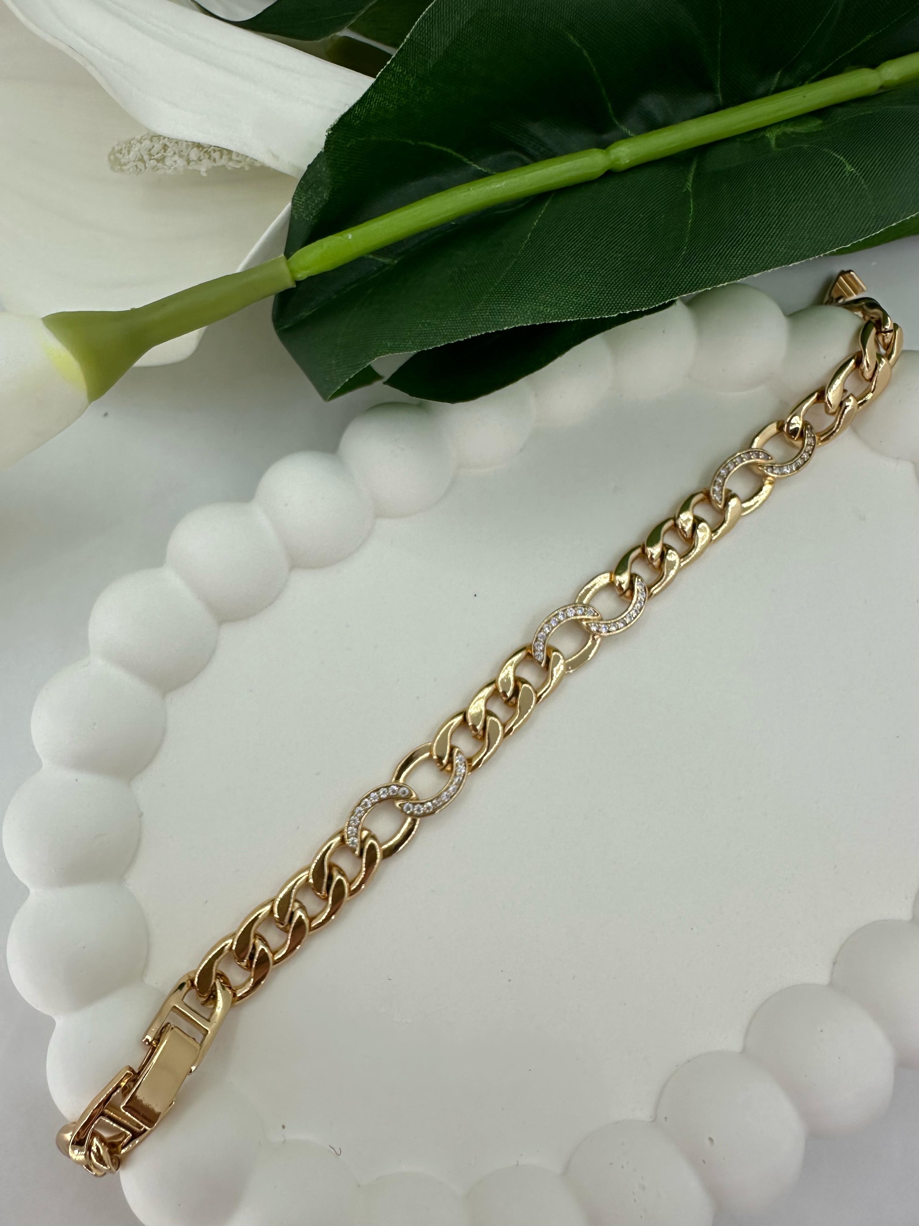 Xuping Gold Ara Taşlı Gurmet Bileklik