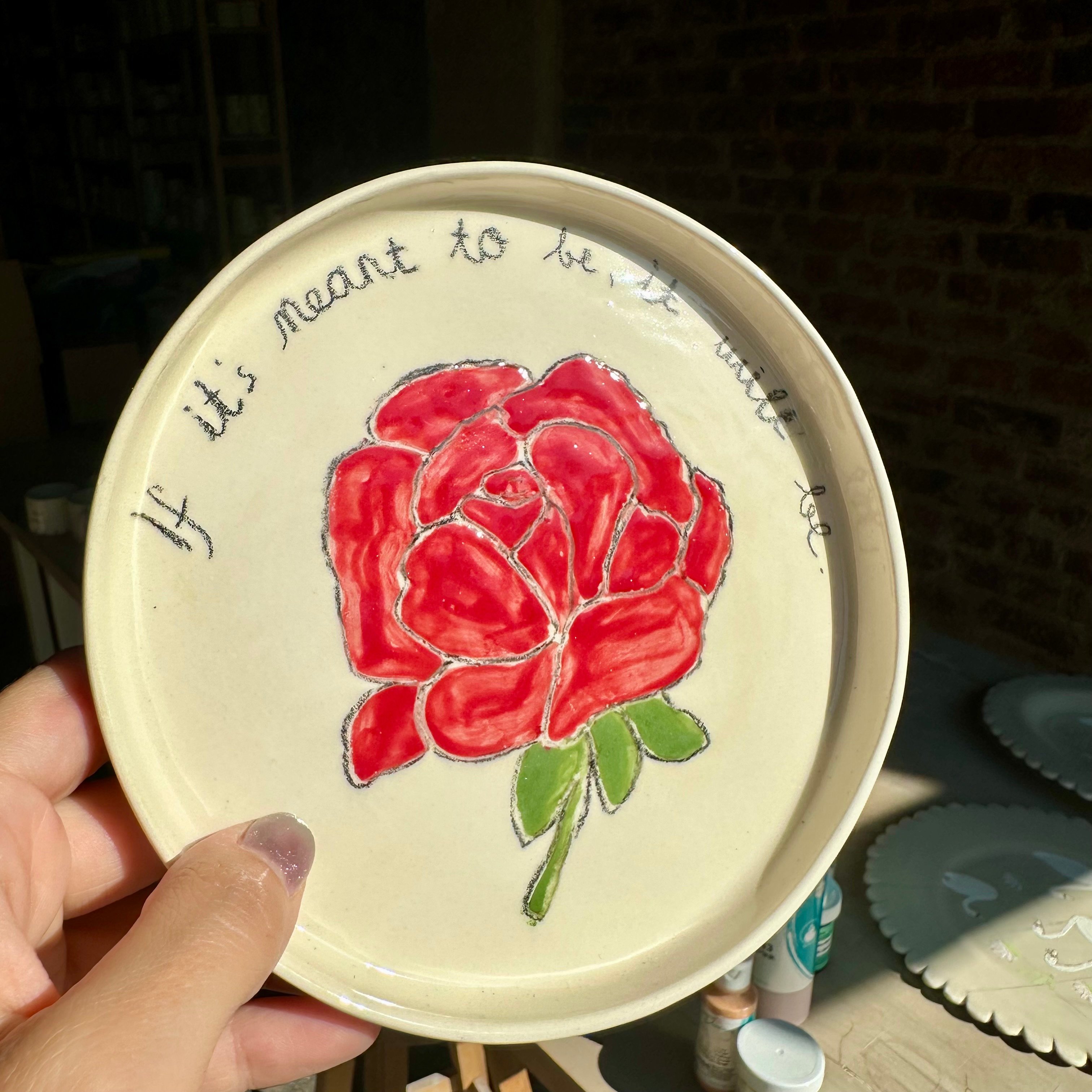 Gül tabak 15 cm