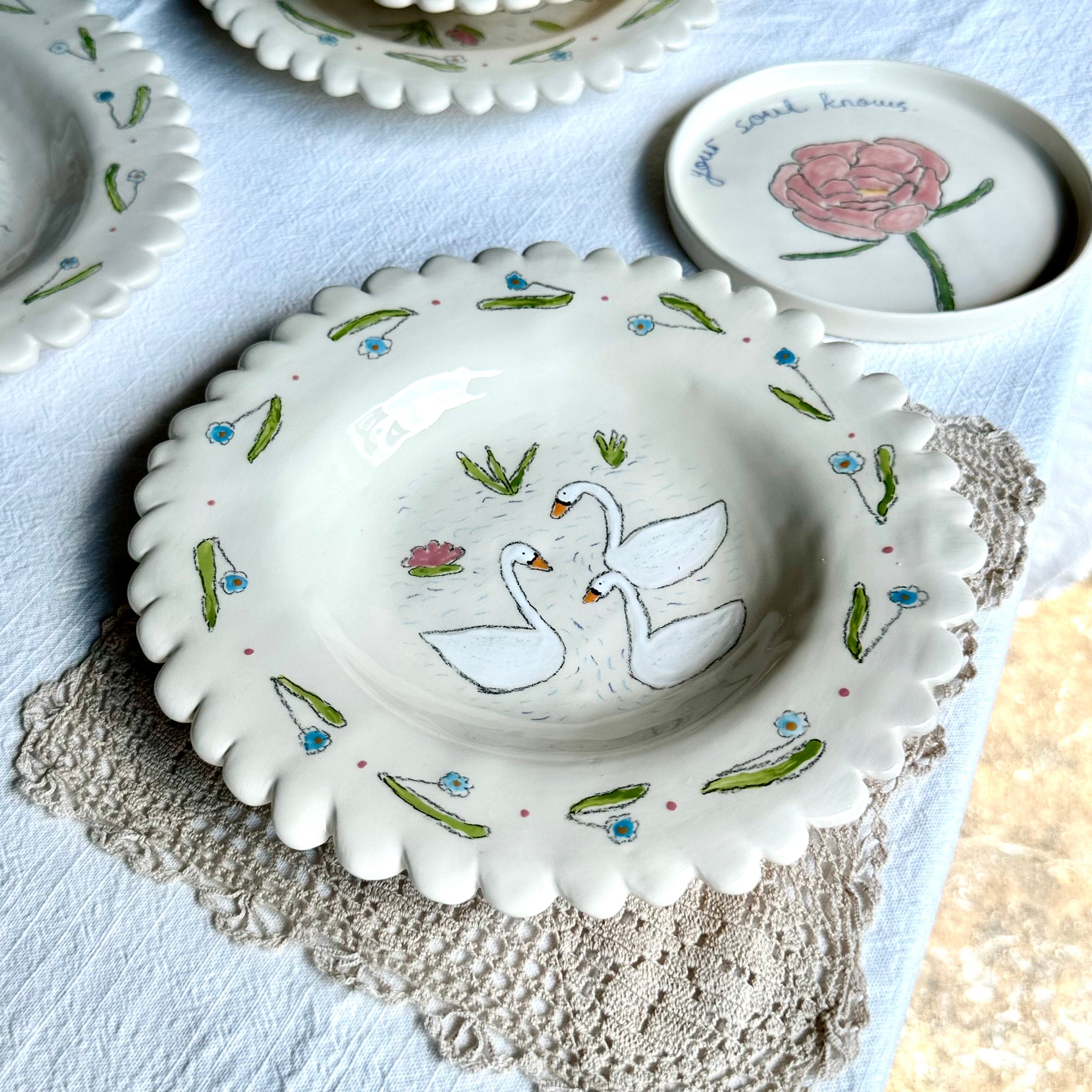Swan collection çukur tabak 