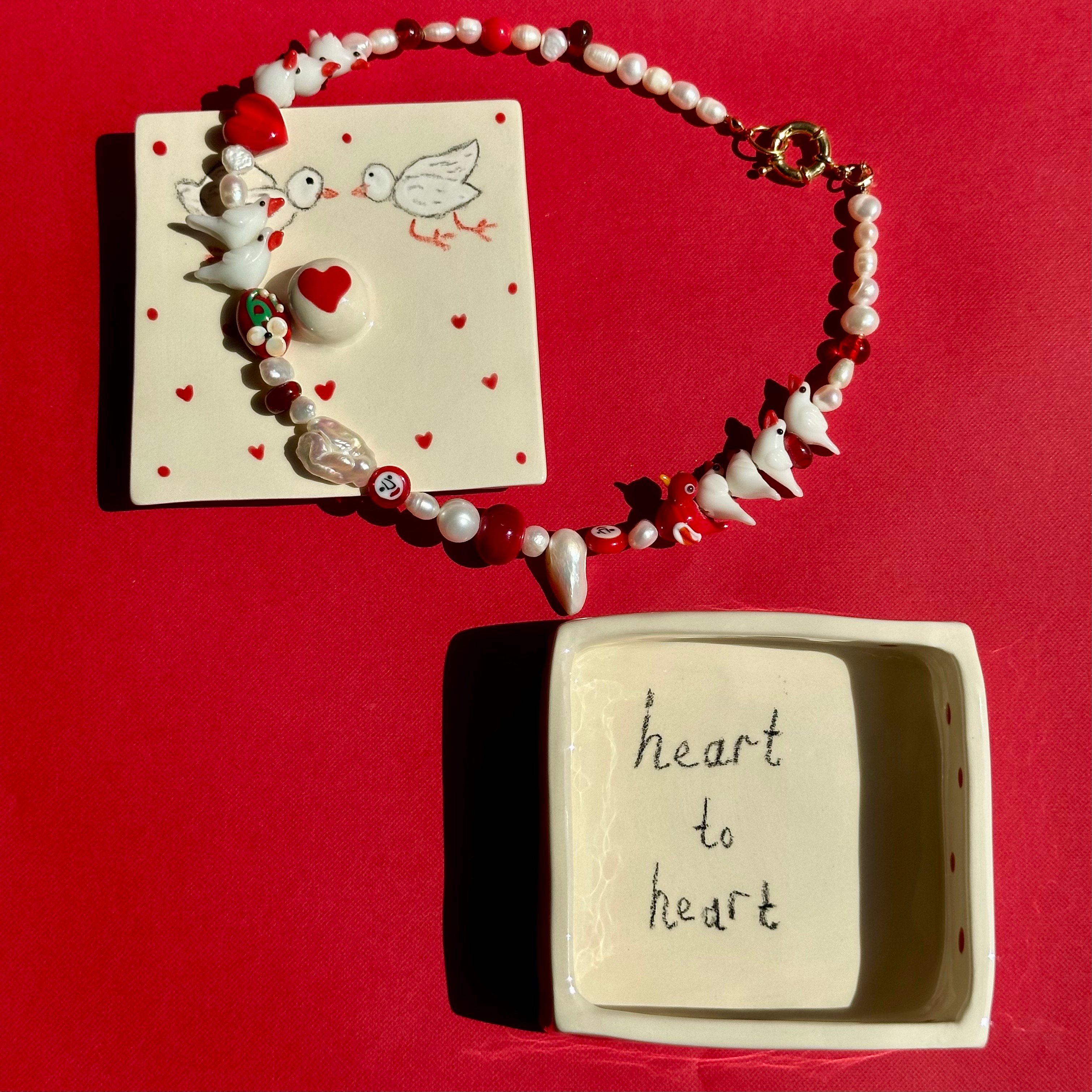 Heart to heart takı kutusu ve kolyesi