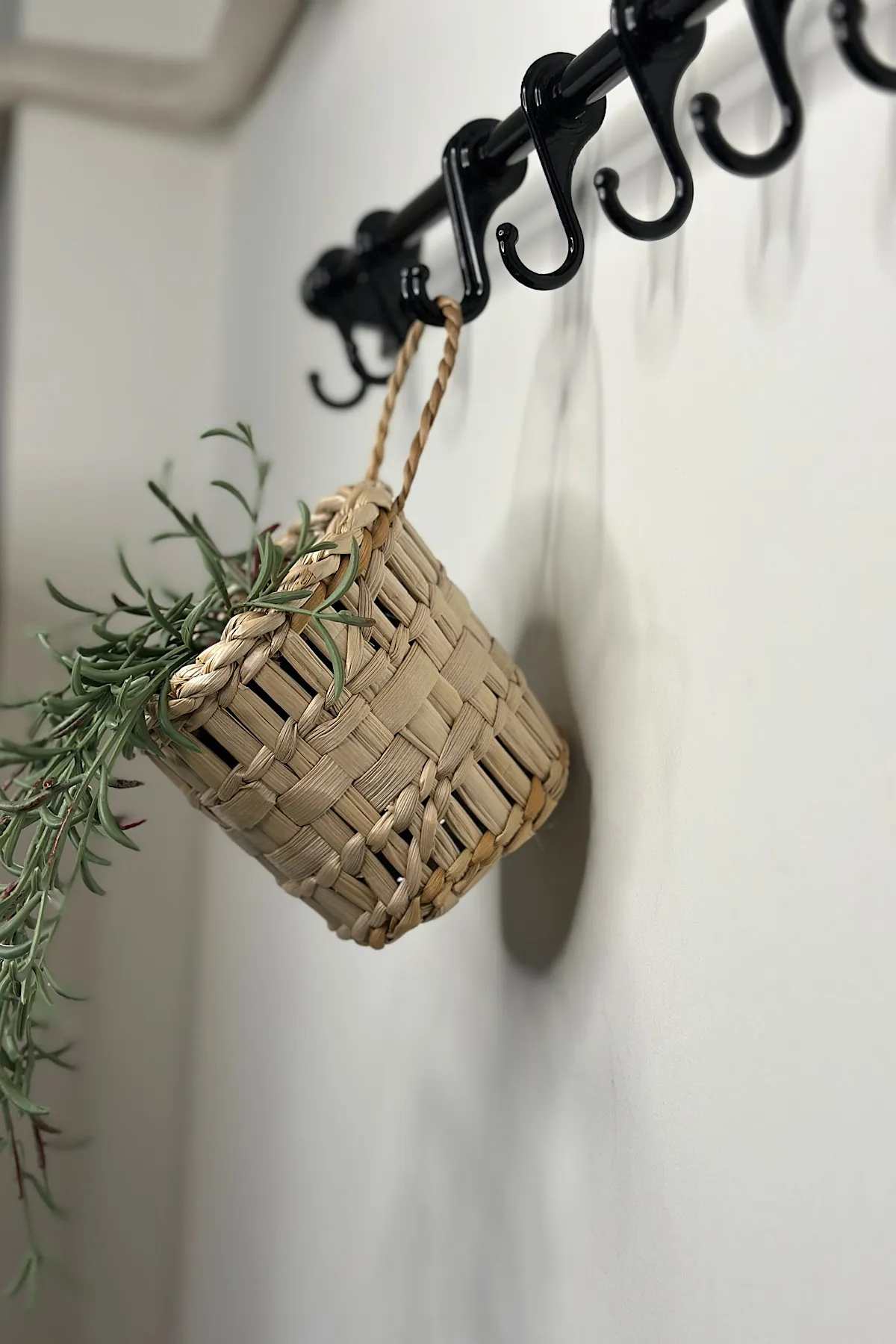 Dekoratif Çok Amaçlı Doğal El Yapımı Hasır Saksı Sepet / 10x10CM
