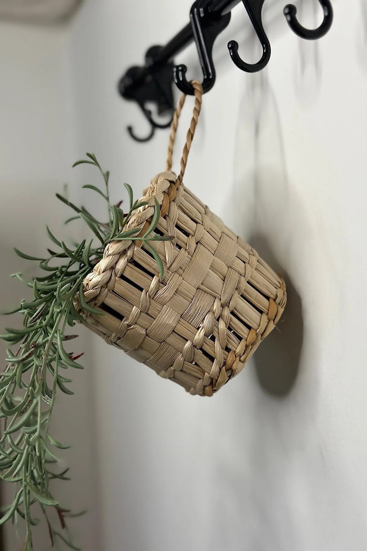 Dekoratif Çok Amaçlı Doğal El Yapımı Hasır Saksı Sepet / 10x10CM
