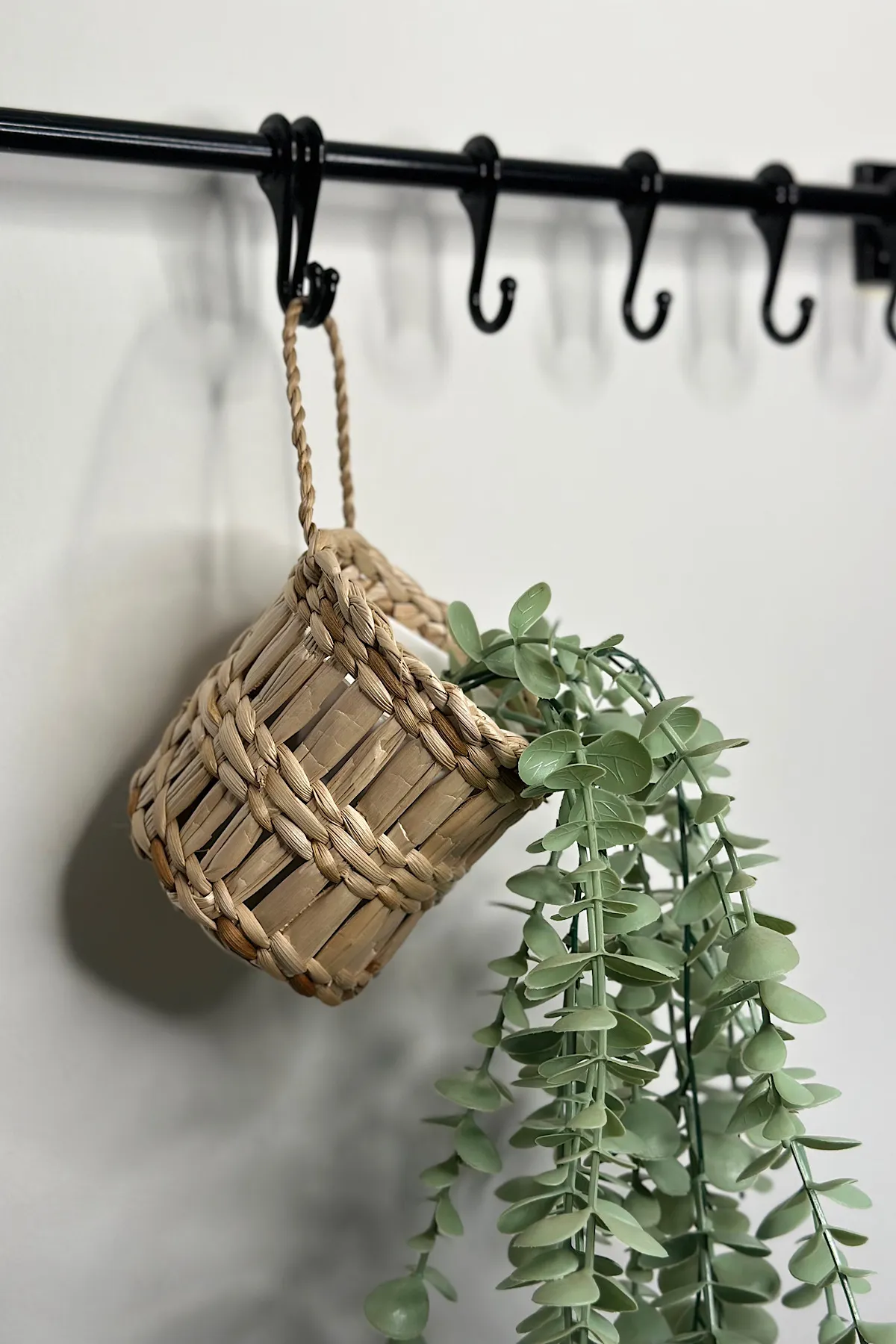Dekoratif Çok Amaçlı Doğal El Yapımı Hasır Saksı Sepet / 10x10CM