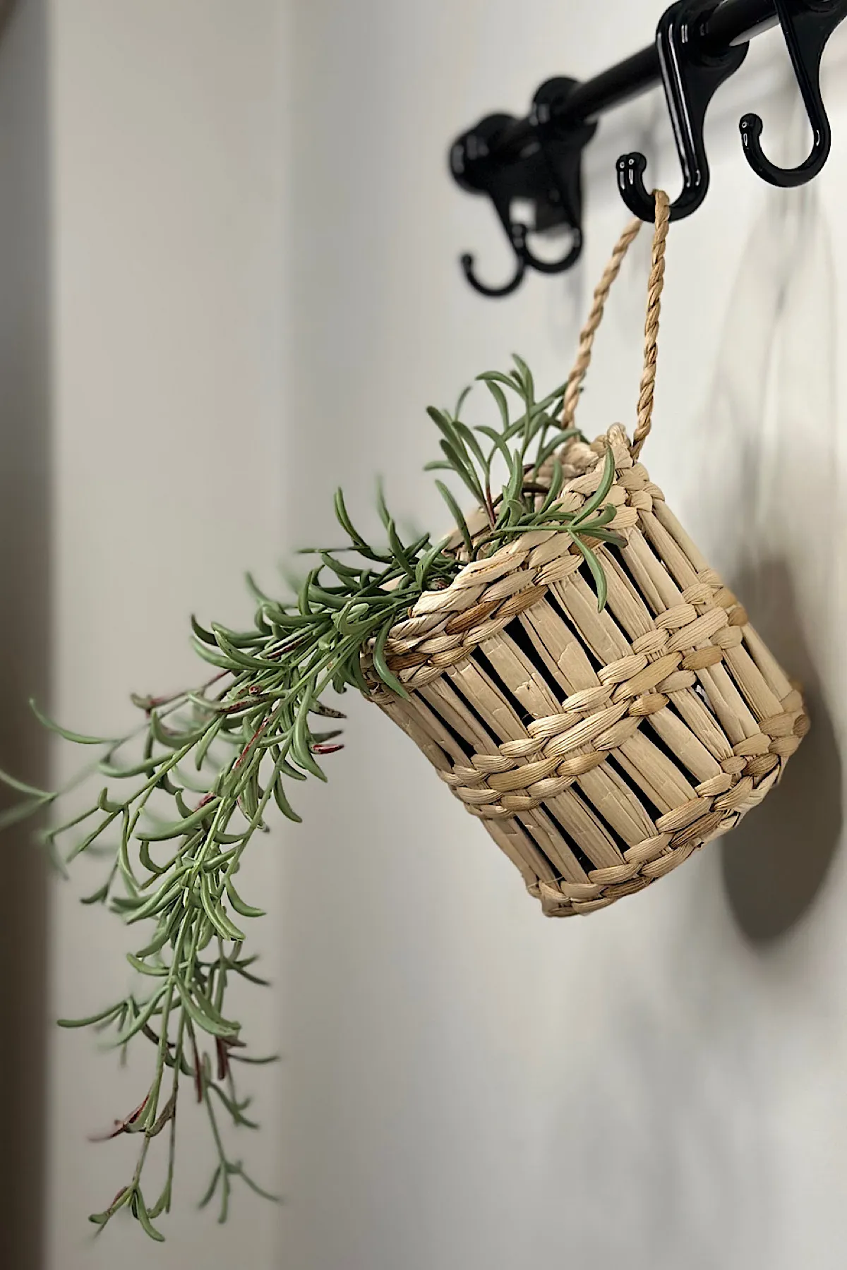 Dekoratif Çok Amaçlı Doğal El Yapımı Hasır Saksı Sepet / 10x10CM
