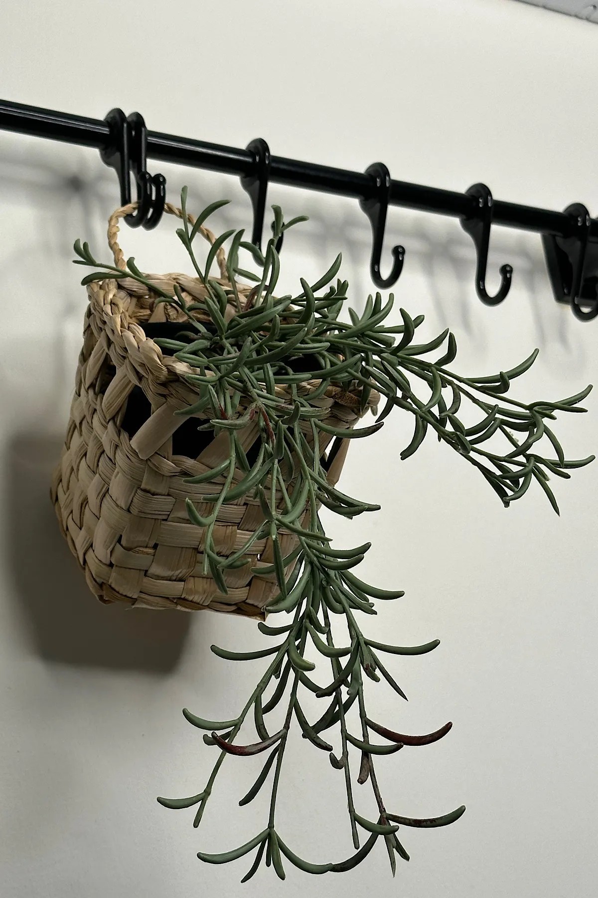 Dekoratif Çok Amaçlı Doğal El Yapımı Hasır Saksı Sepet / 10x10CM